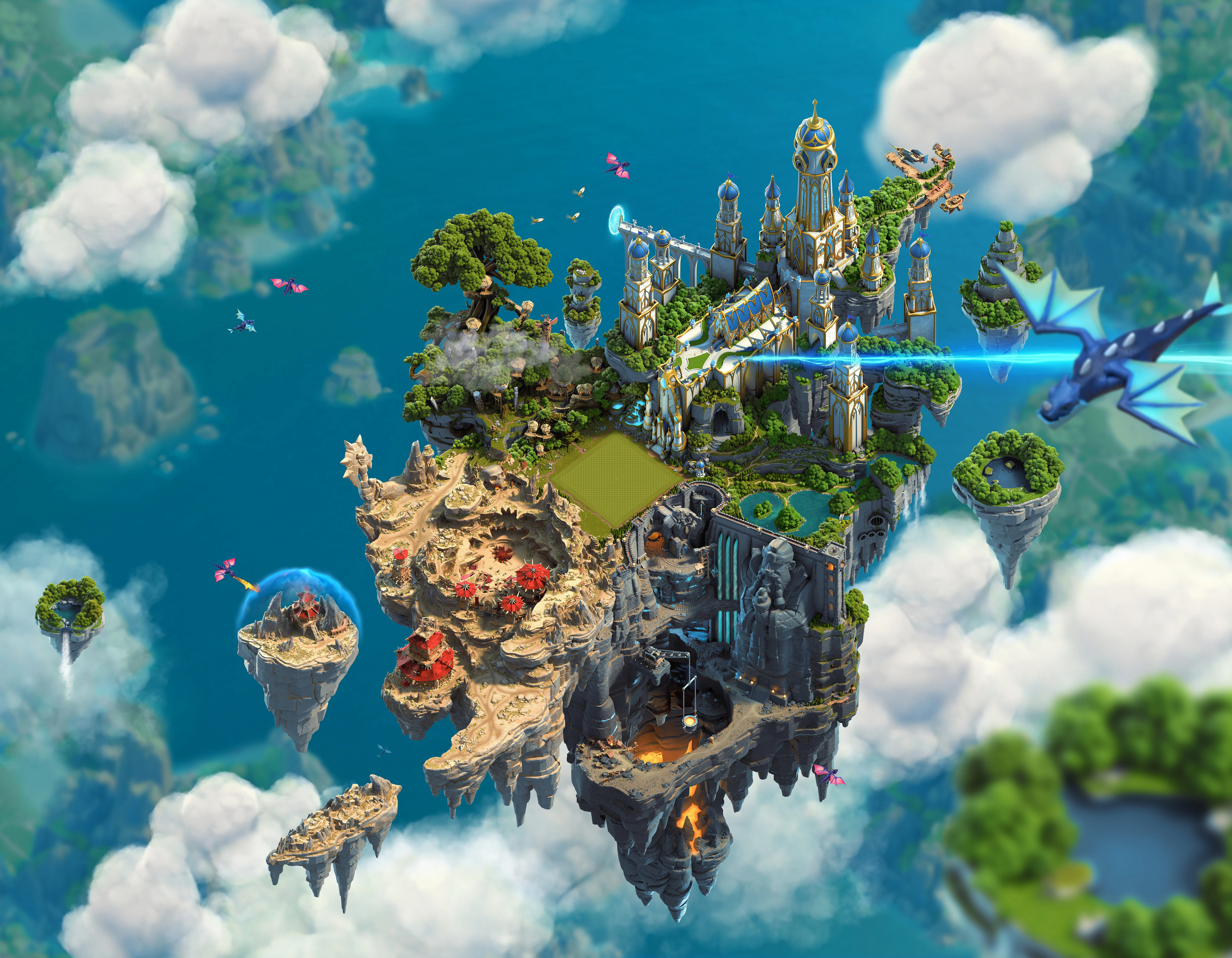 Worked in scenary blocking and some assets model