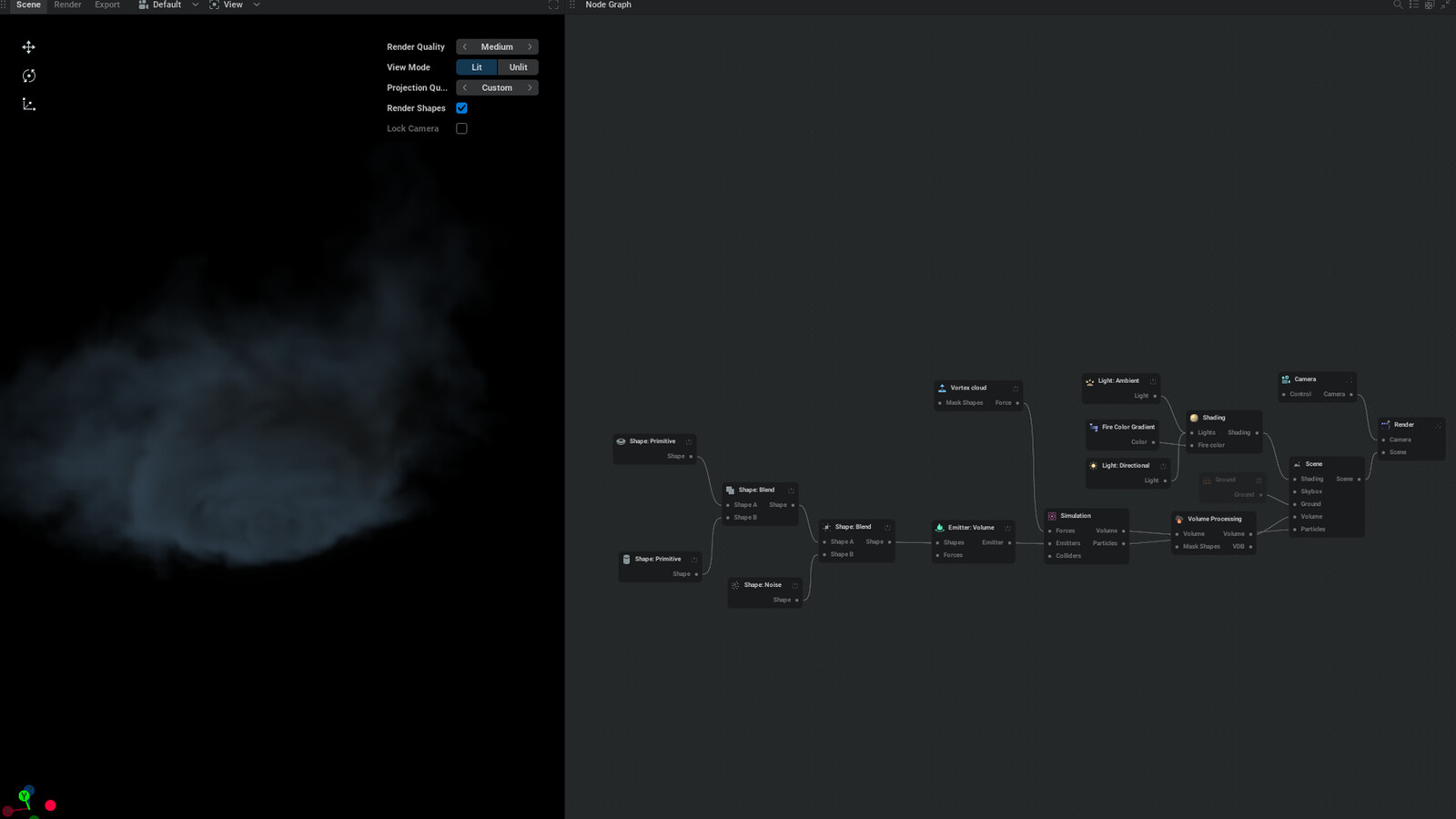 Simulation of the top part of the Tornado
