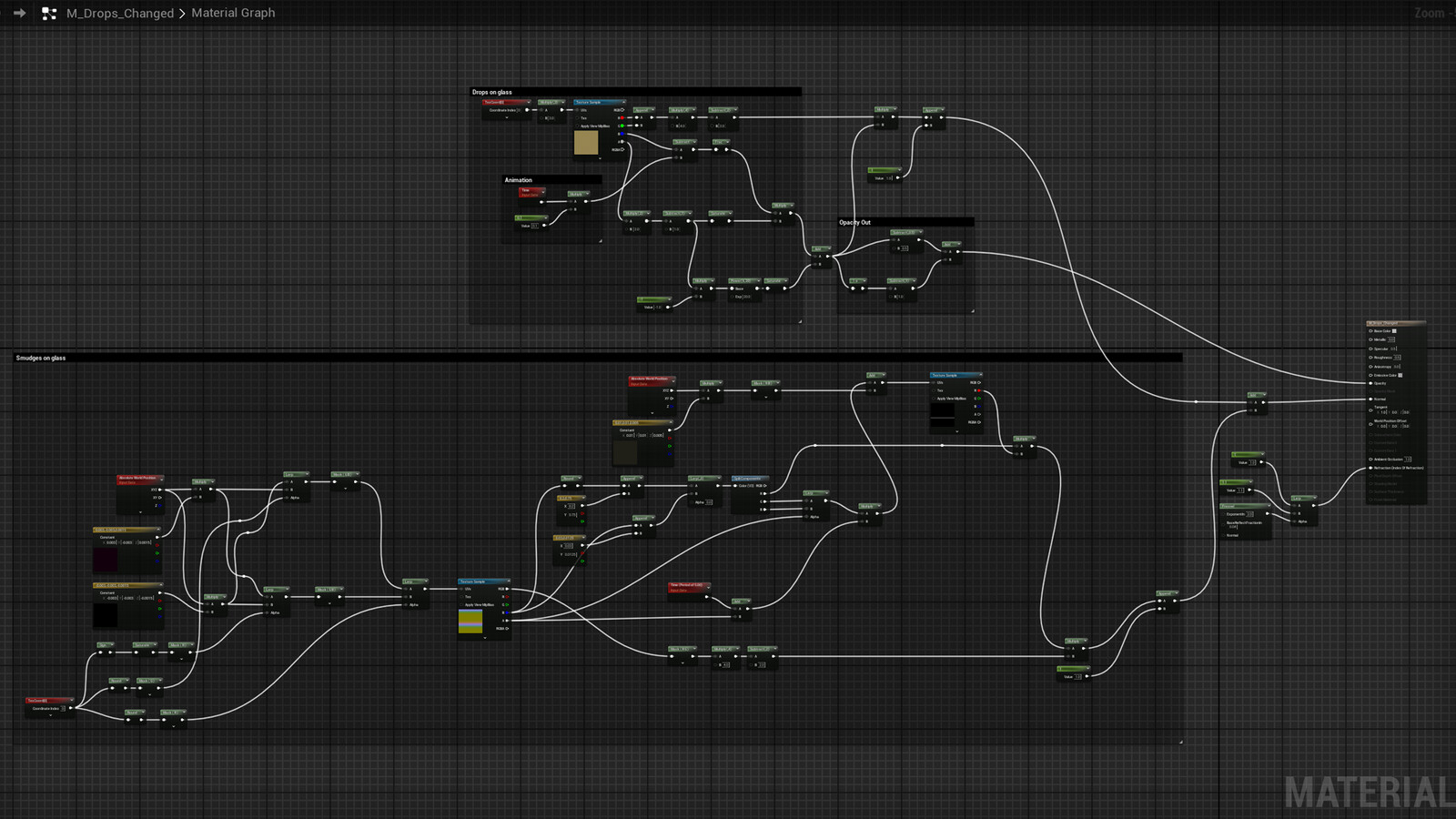 Shader effect for raining