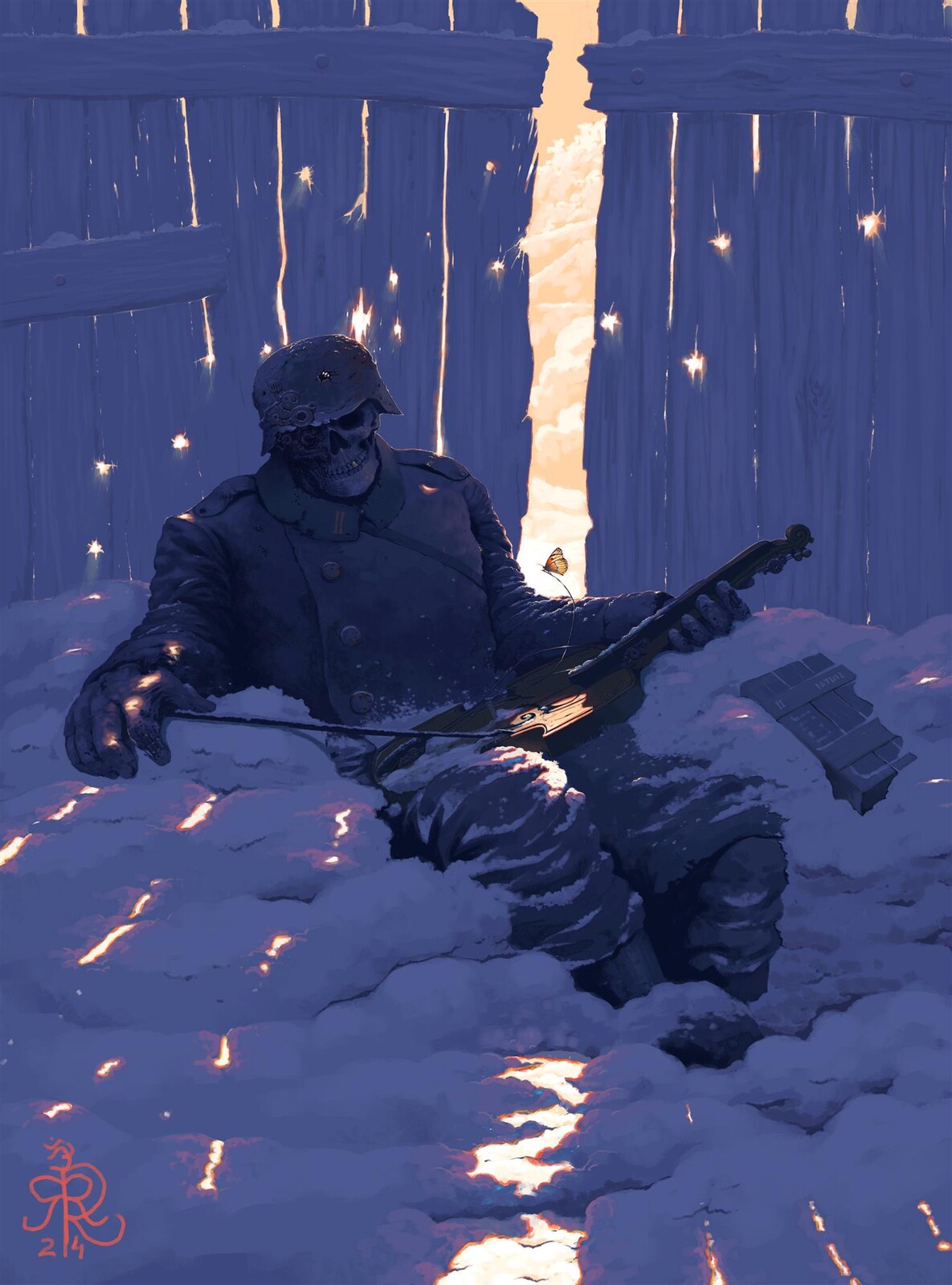 War Song 2  : Strictly One Layer Painting