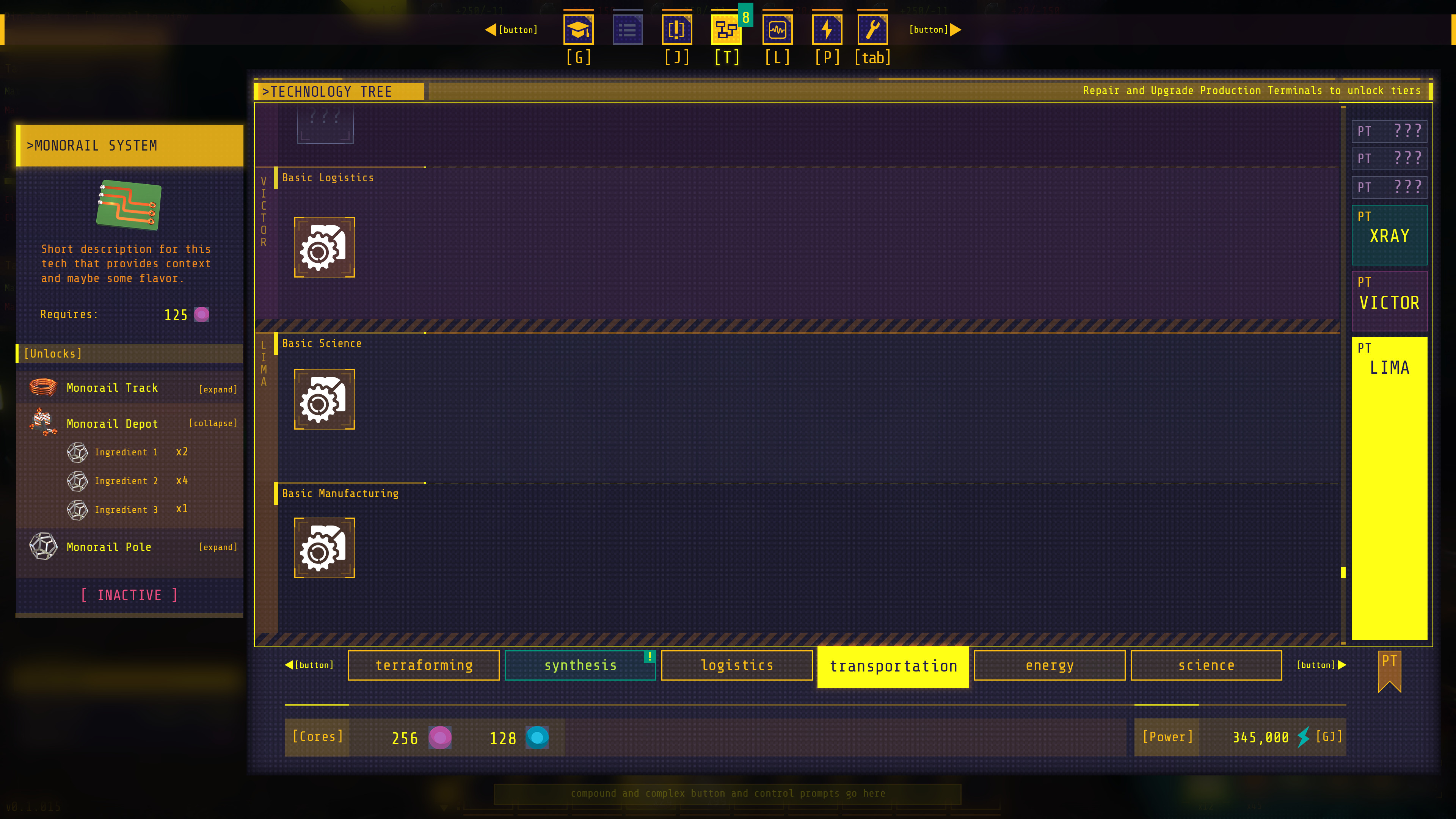 This was another iteration of the shortcuts. In this version they dynamically scale with your position on the scrolling list, and undiscovered shortcuts are collapsed but visible for lookahead.