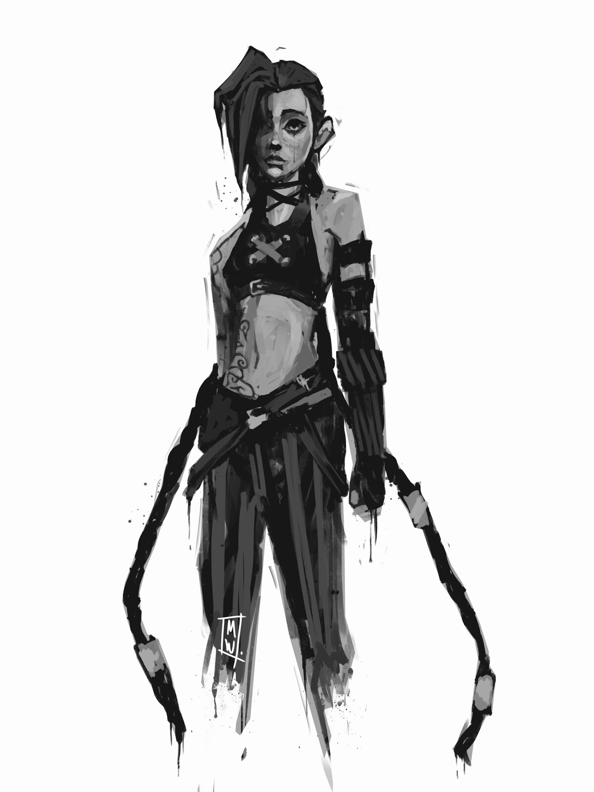 Arcane Series: 'Jinx/Powder'  Portrait Practice