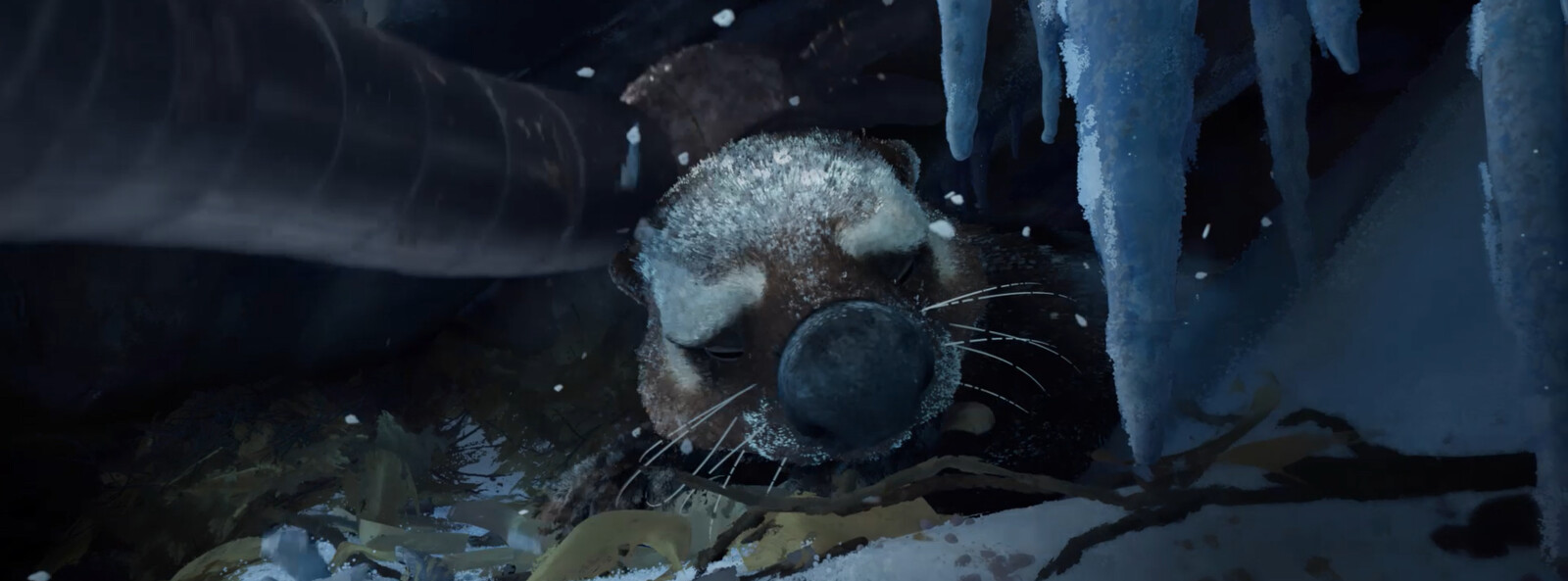 Wolverine Den. Responsible for environment/cave texturing, look development and microdressing/scattering. I also helped develop the ice texture and shader for the show, in collaboration with Jeff Nichols and Elizabeth Kelly.