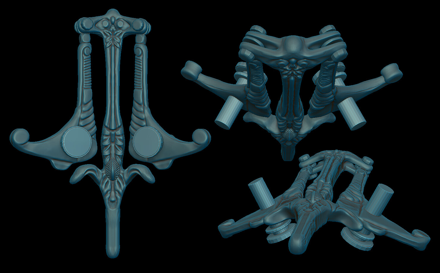Chalice pieces in ZBrush
