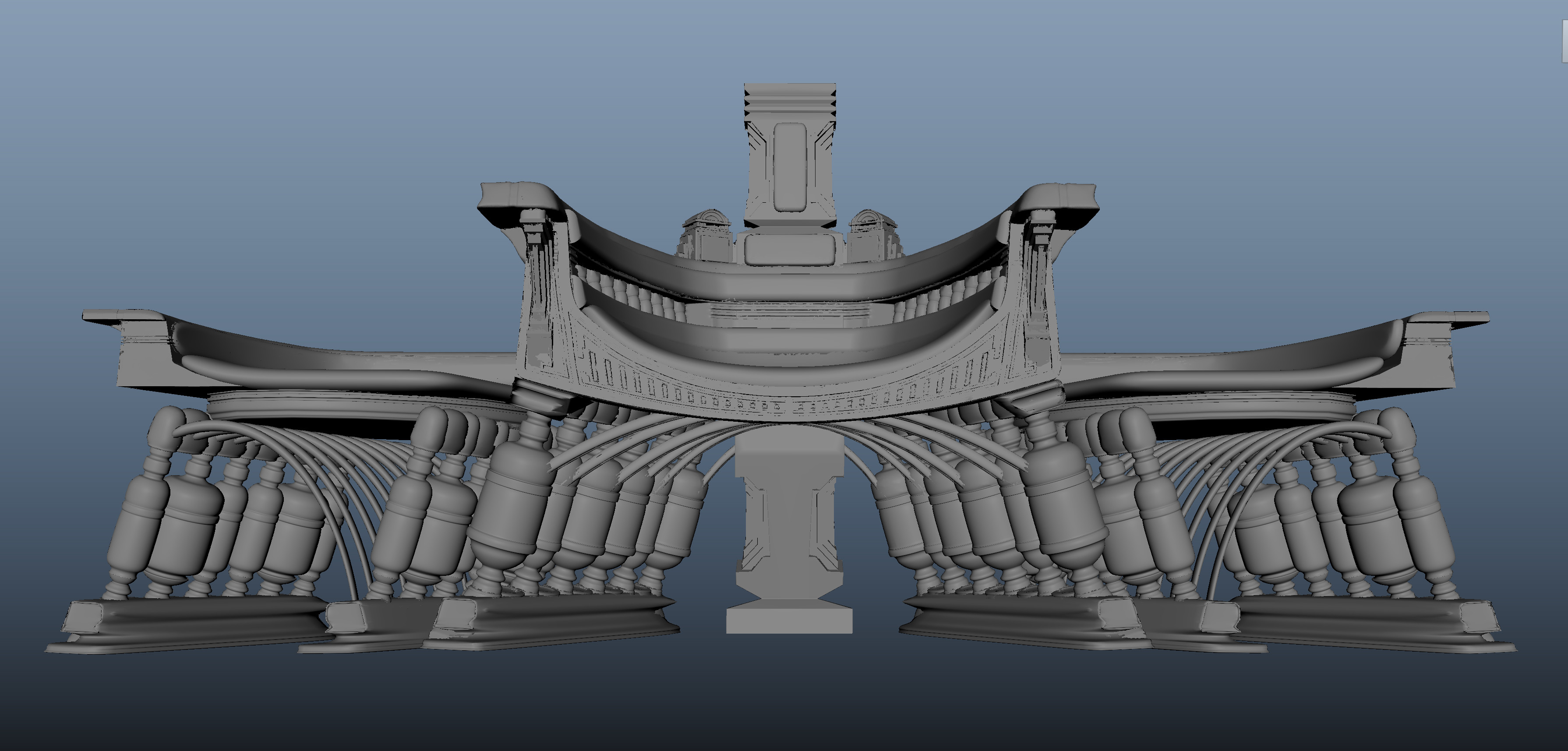 throne model in Maya