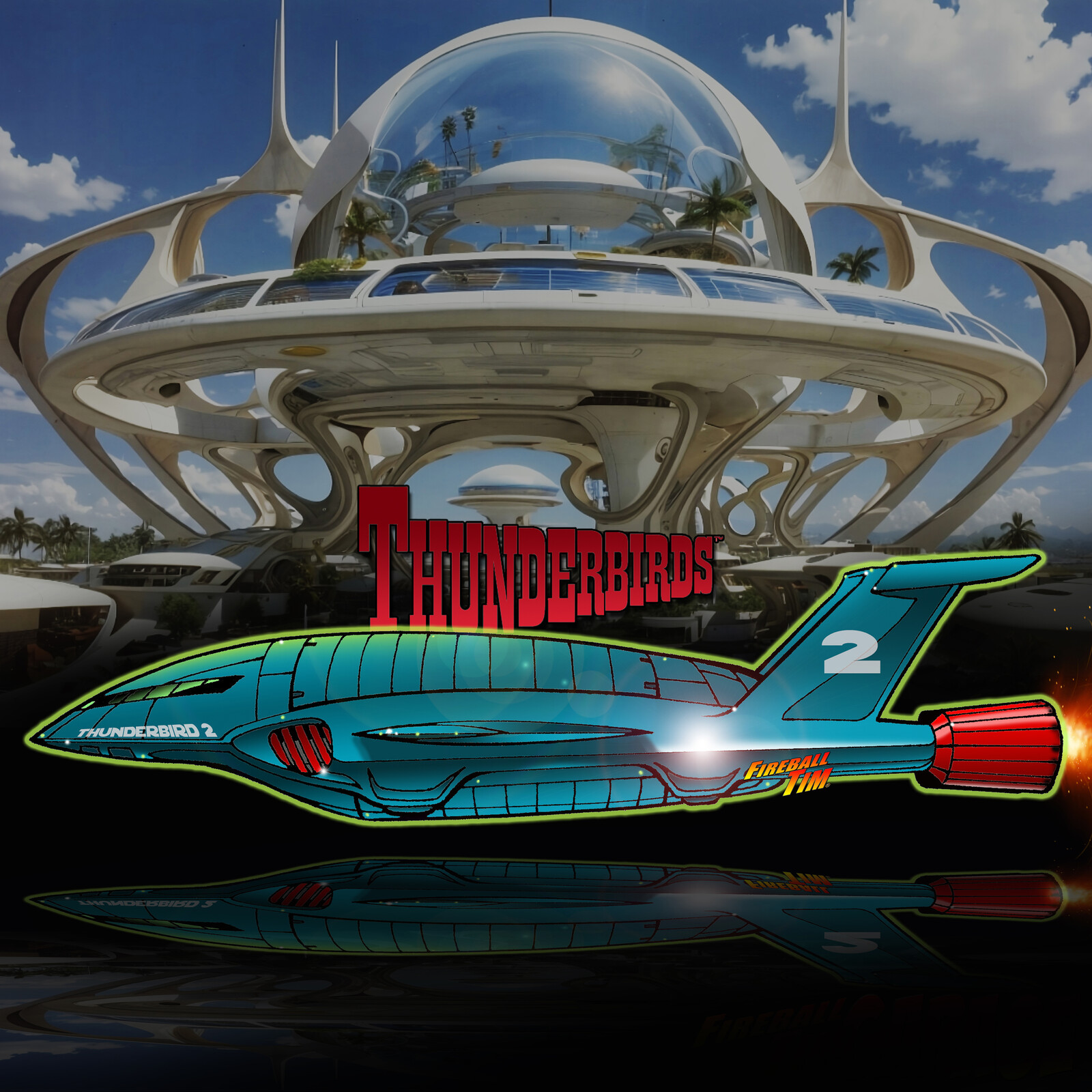 Thunderbird 2 Art from Fireball Tim Garage