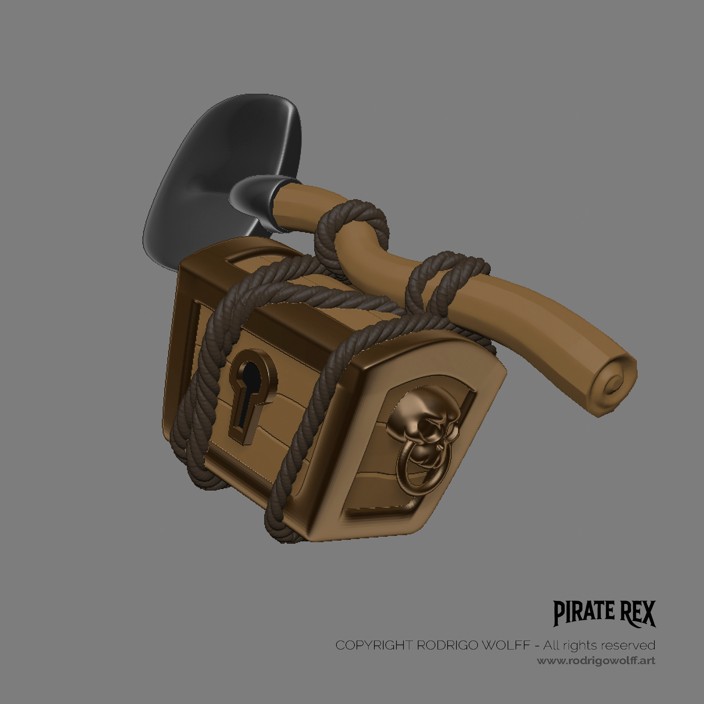 treasure chest handle detail
