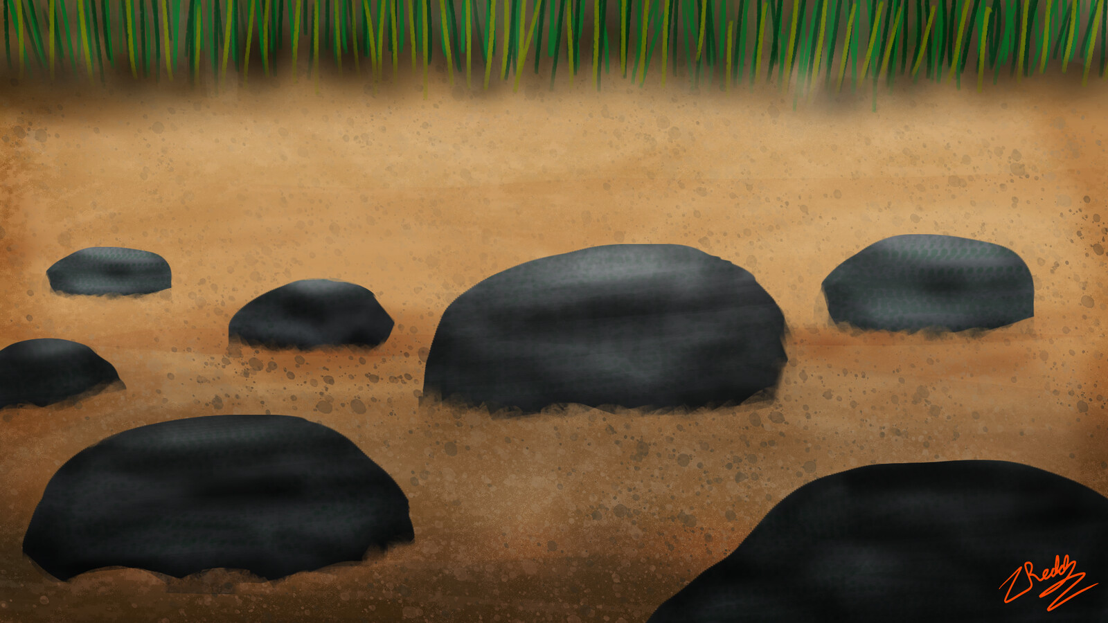 Beach Terrain Concept Art for a Potential Animation