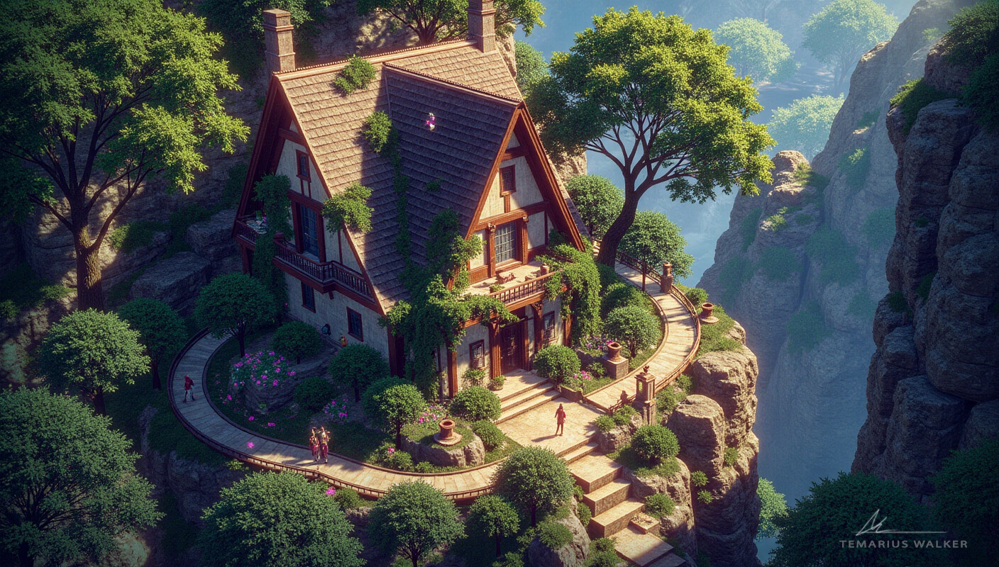 Base Render produced in Layer. This image is a composite of previous paintings that I worked on.