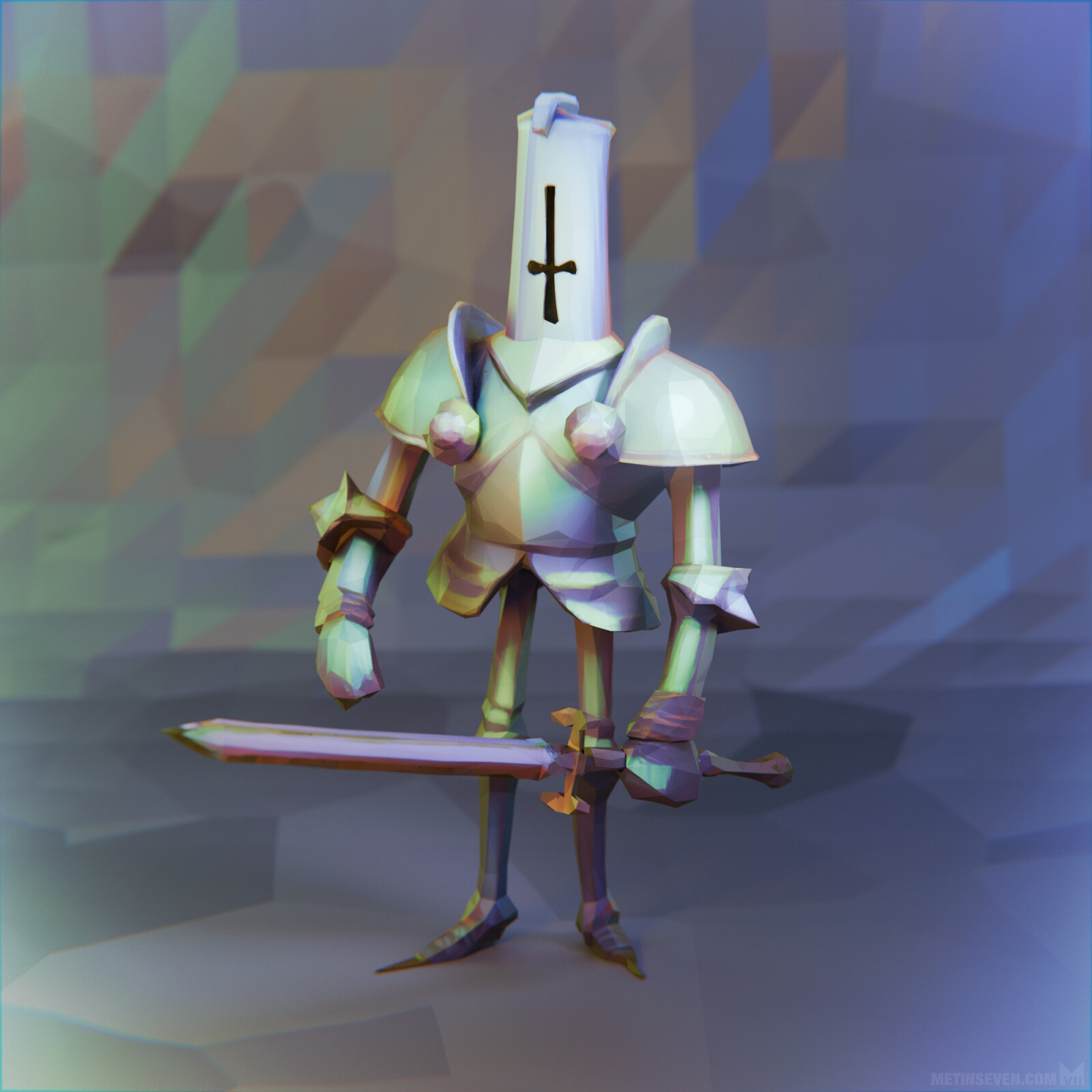 Low-polygon 3D illustrator