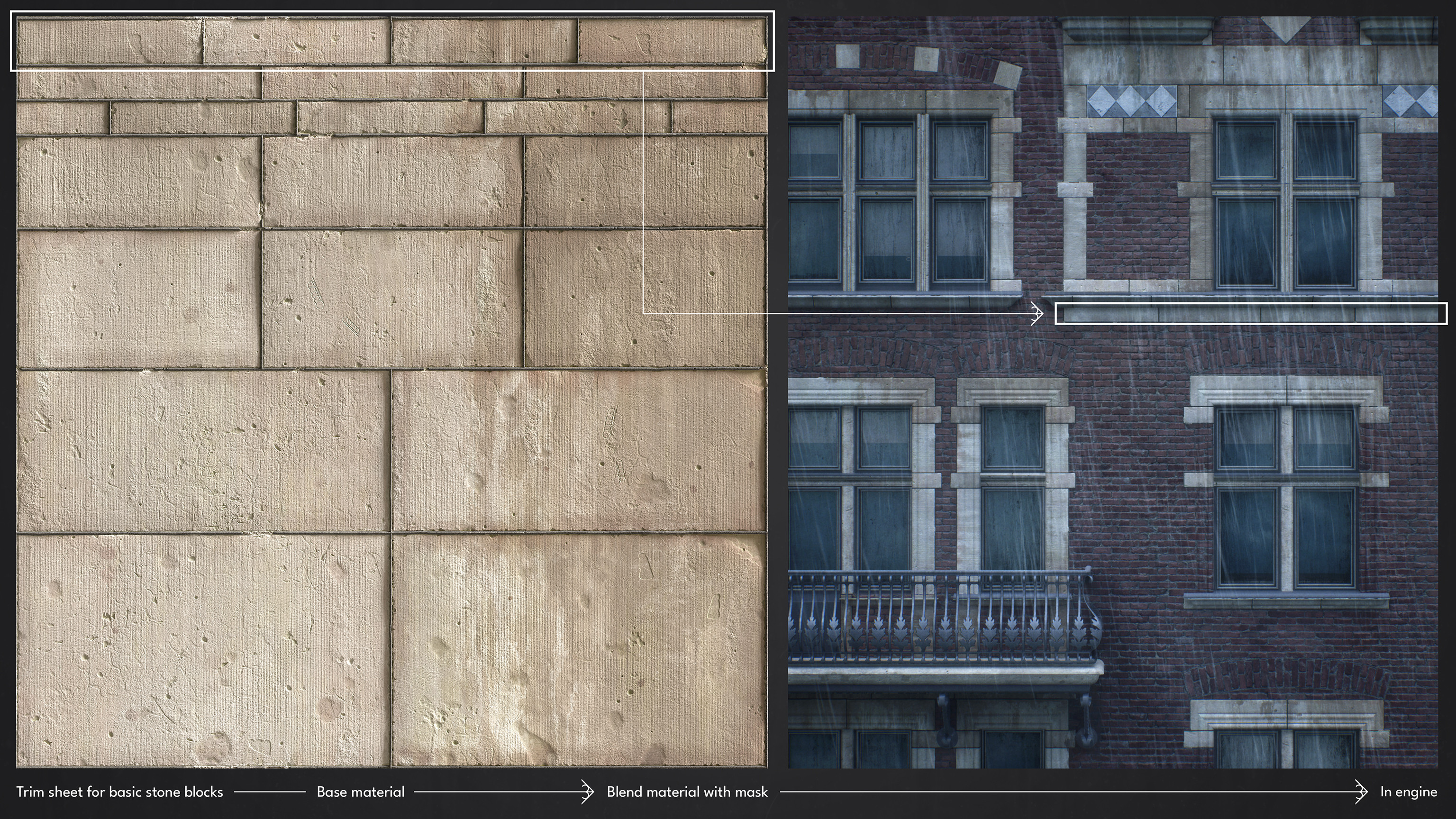 One of the stone trim sheets