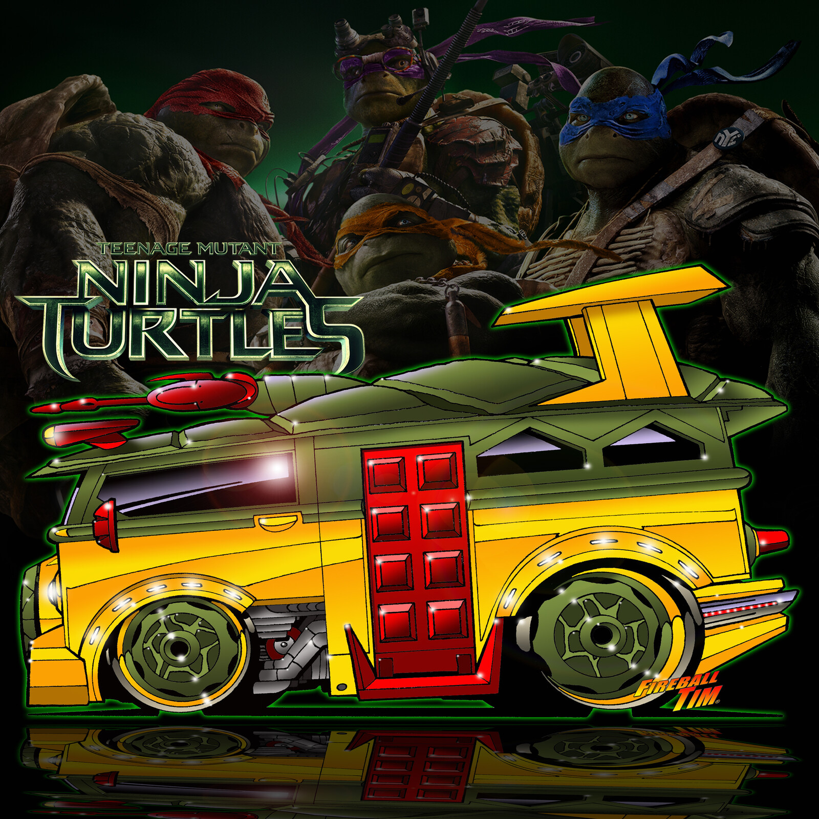TMNT Turtle Van by Fireball Tim