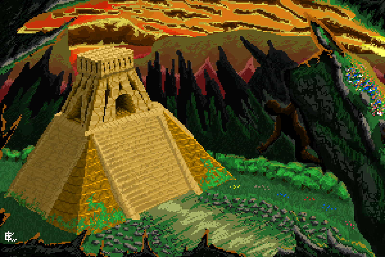 Pixel Art Experiment - Temple