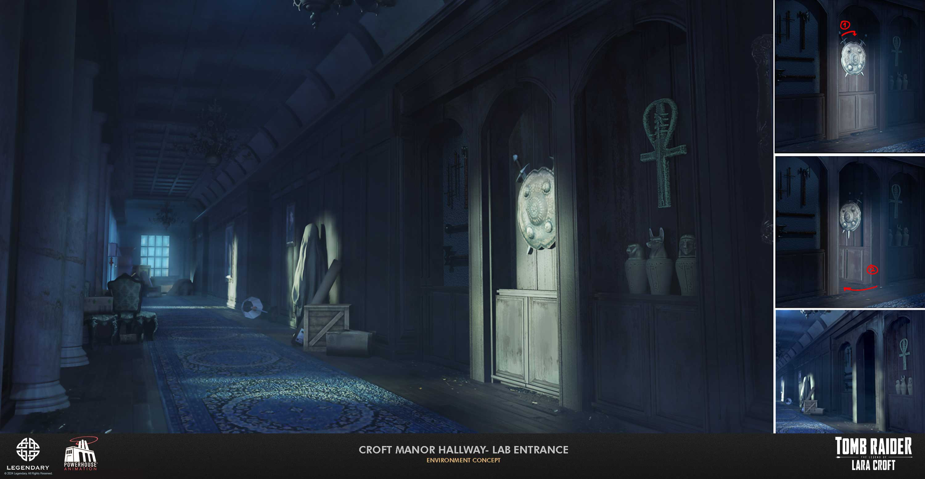 Concept design for Croft Manor halls.