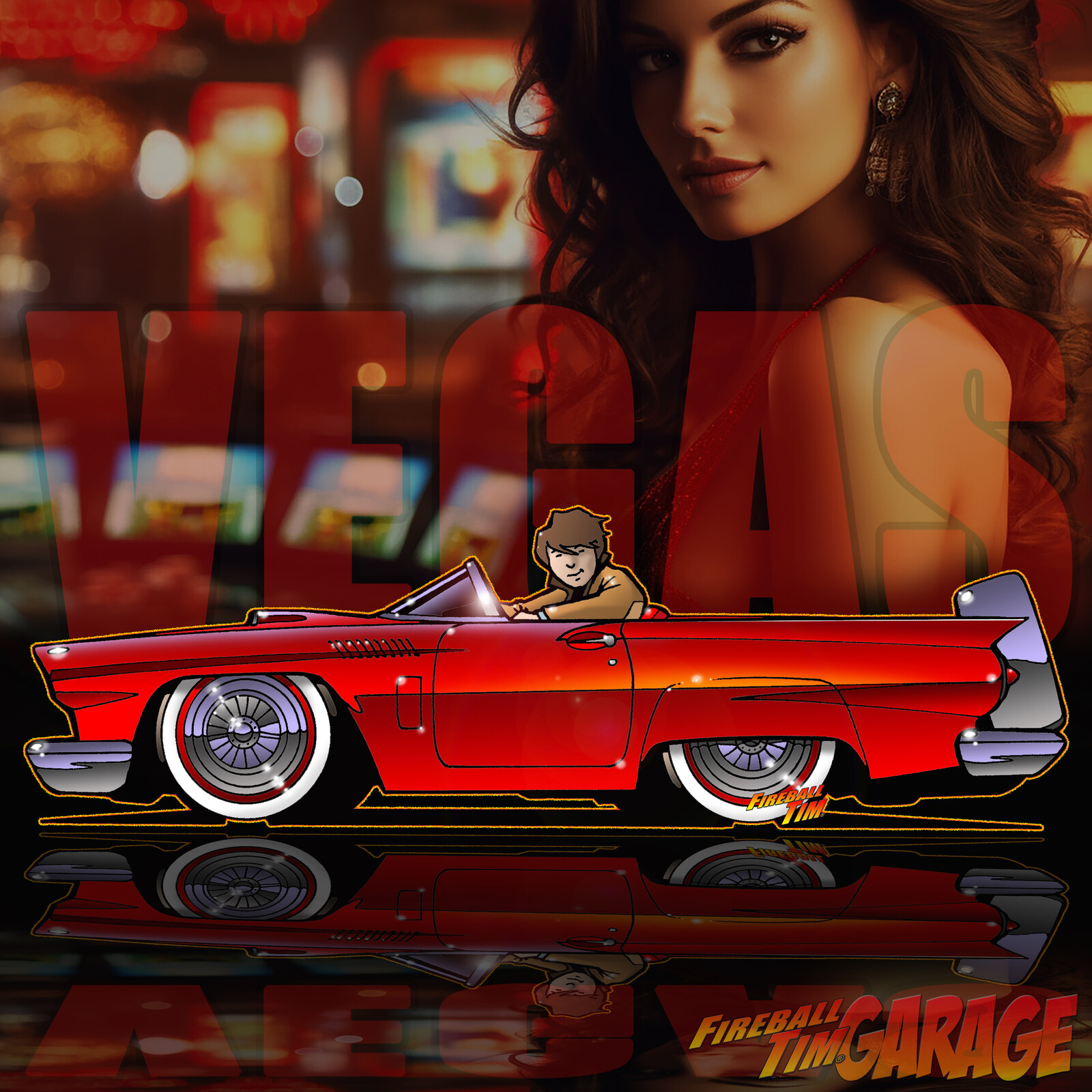 Vegas TBird by Fireball Tim
