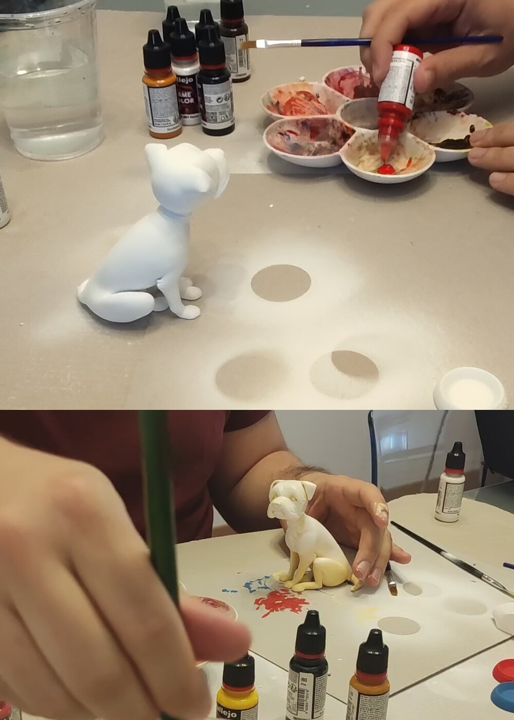 Hand painting process