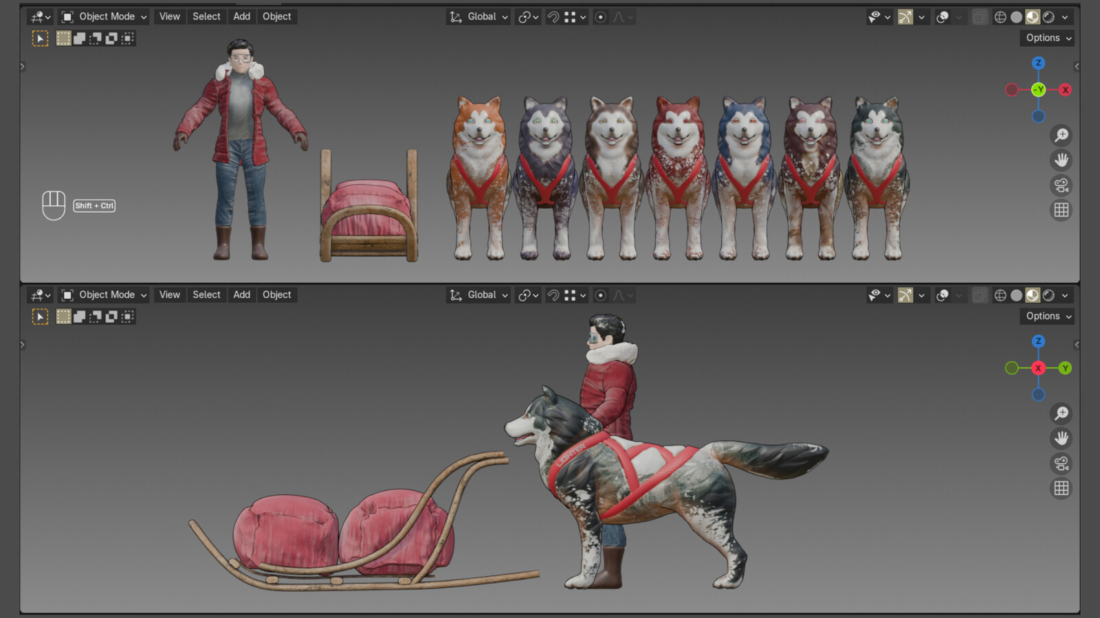 color and overall style development for the subject
