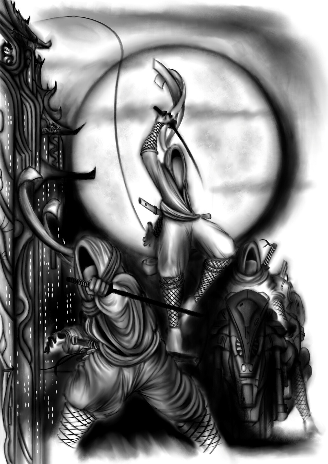 Digital Charcoals Sketch / Night Agents