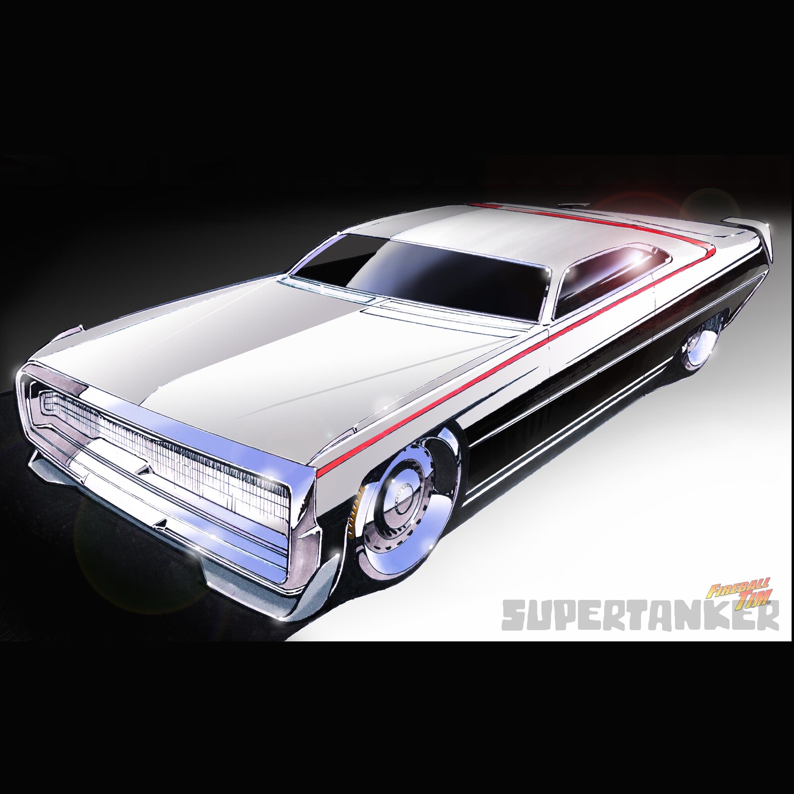 CHRYSLER SUPERTANKER Concept Art by Fireball Tim