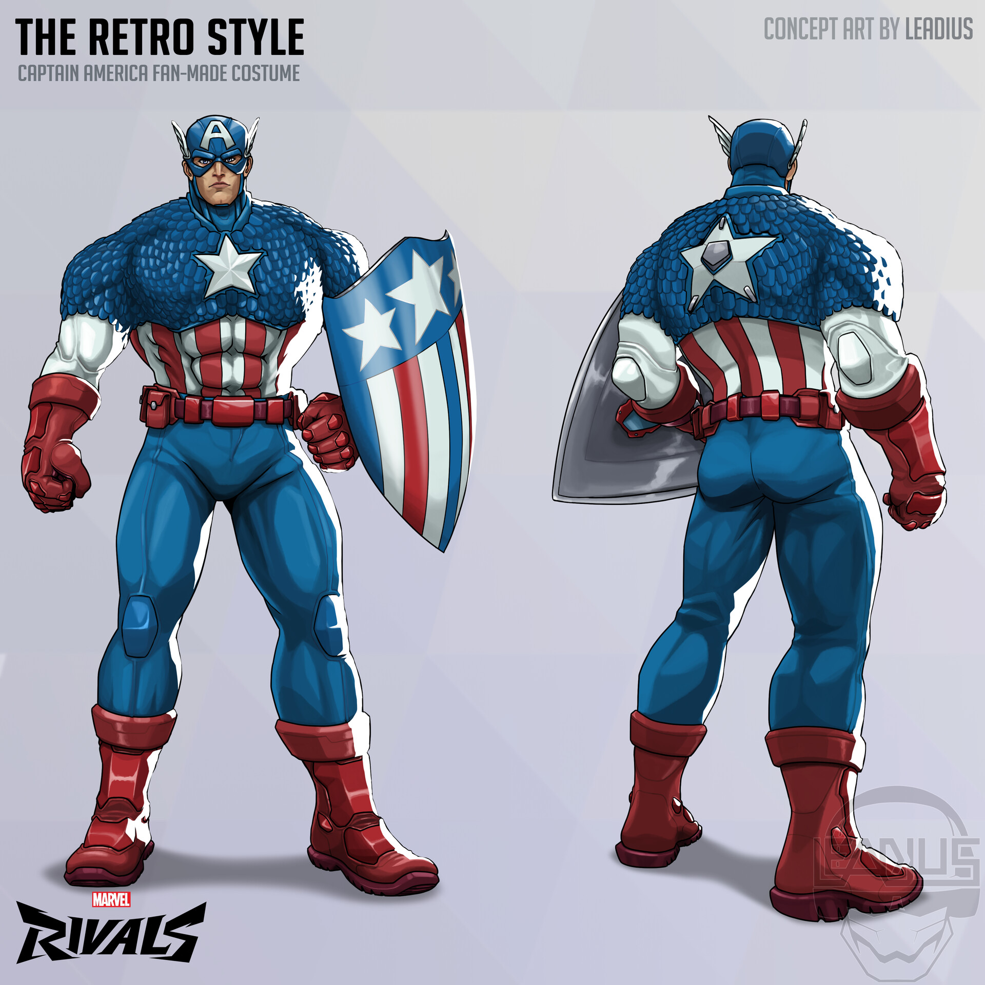 ArtStation Marvel Rivals Captain America THE RETRO STYLE Fan