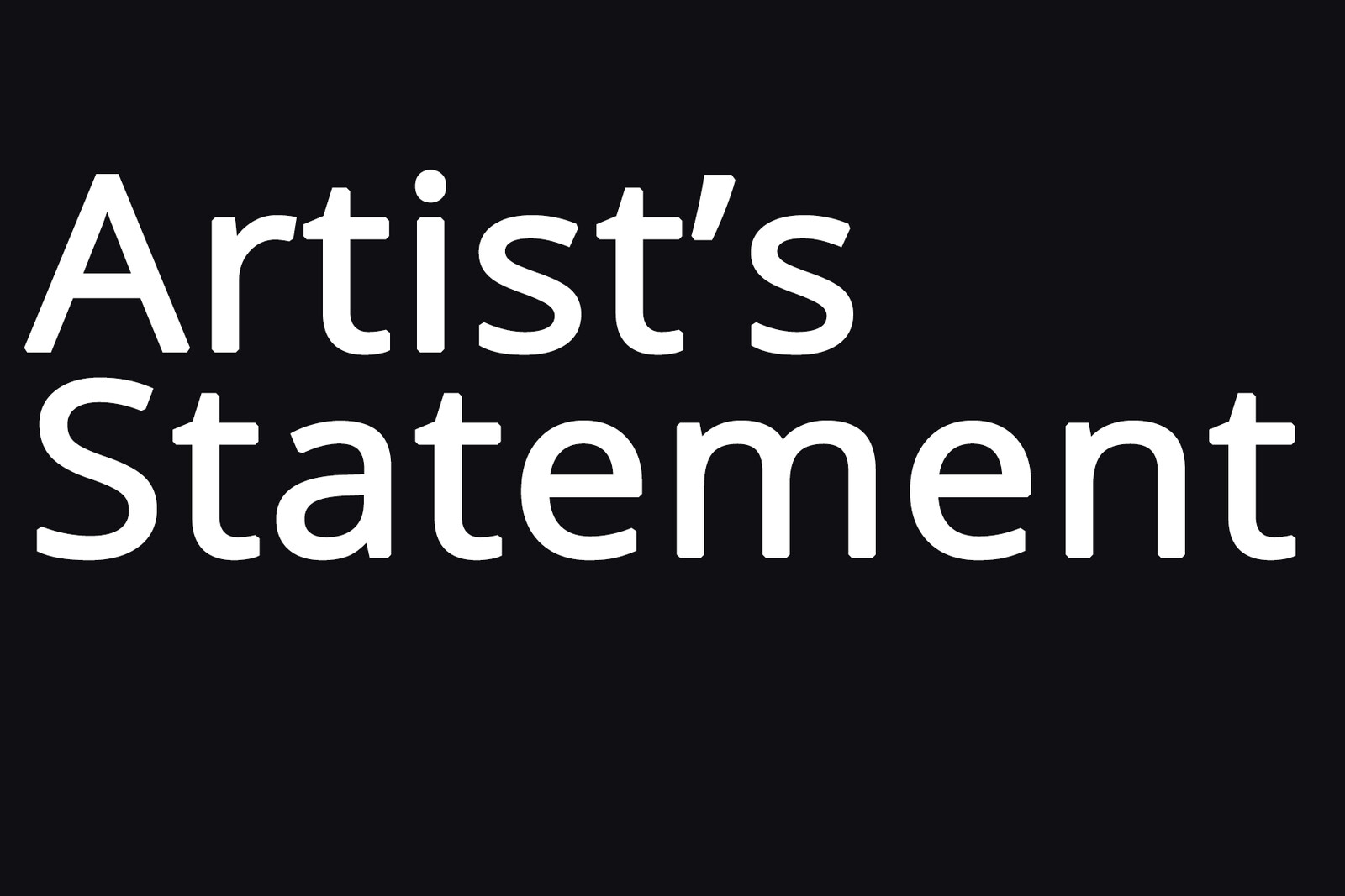 Artist's statement