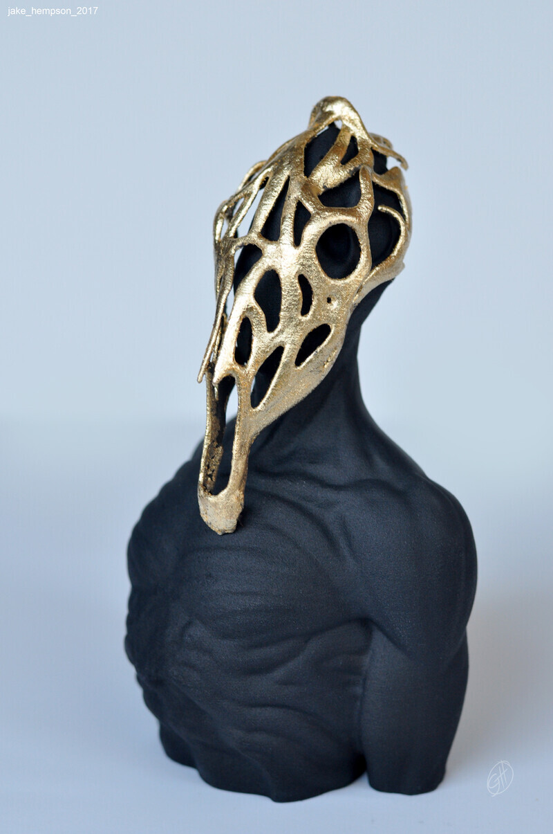 Centaur-  gold leaf and resin.