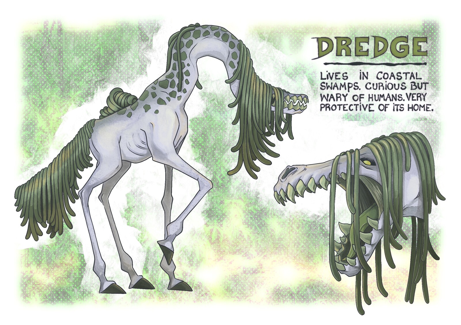 Digital file of a concept sheet for Dredge
