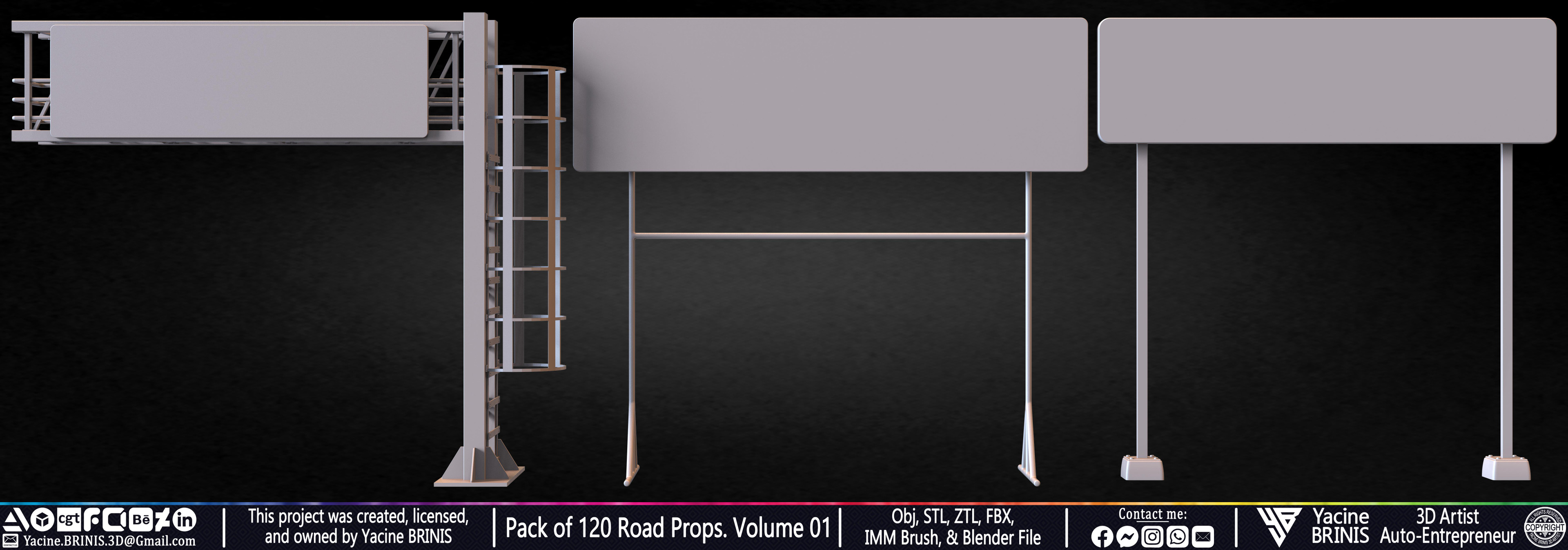 Pack of 120 Road Props Sculpted by Yacine BRINIS Volume 01 Set 005
