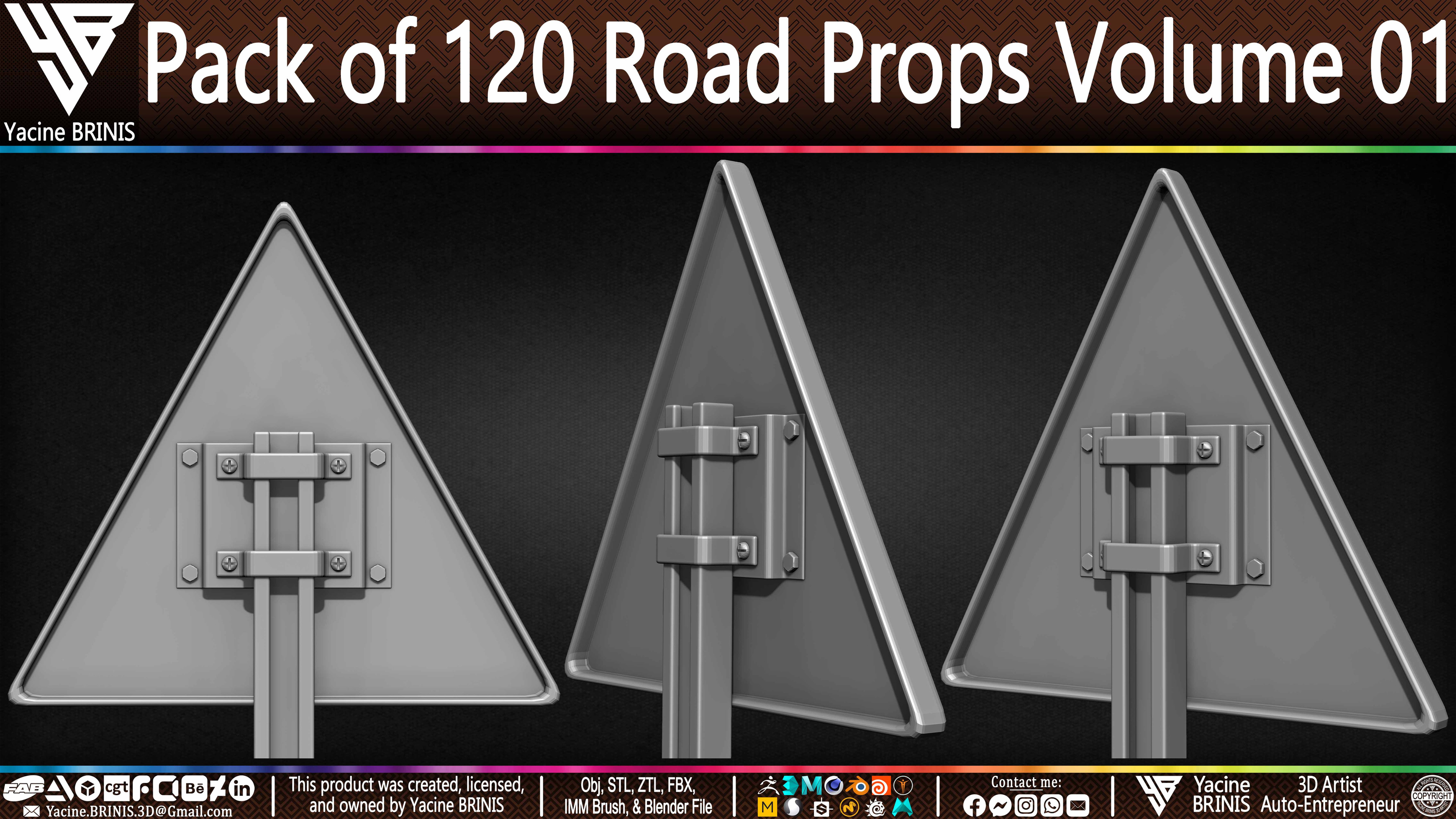 Pack of 120 Road Props Sculpted by Yacine BRINIS Volume 01 Set 026