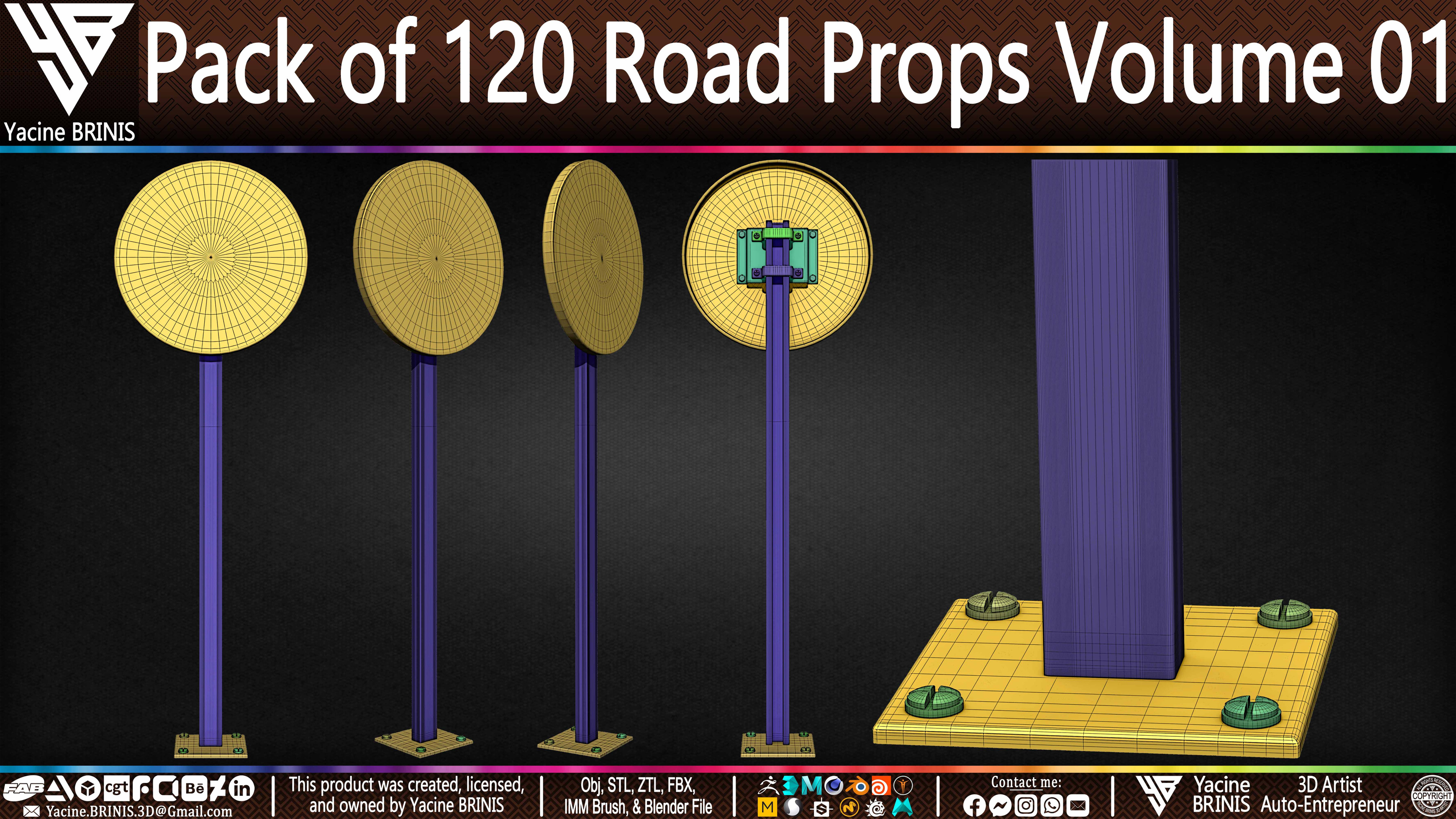 Pack of 120 Road Props Sculpted by Yacine BRINIS Volume 01 Set 028