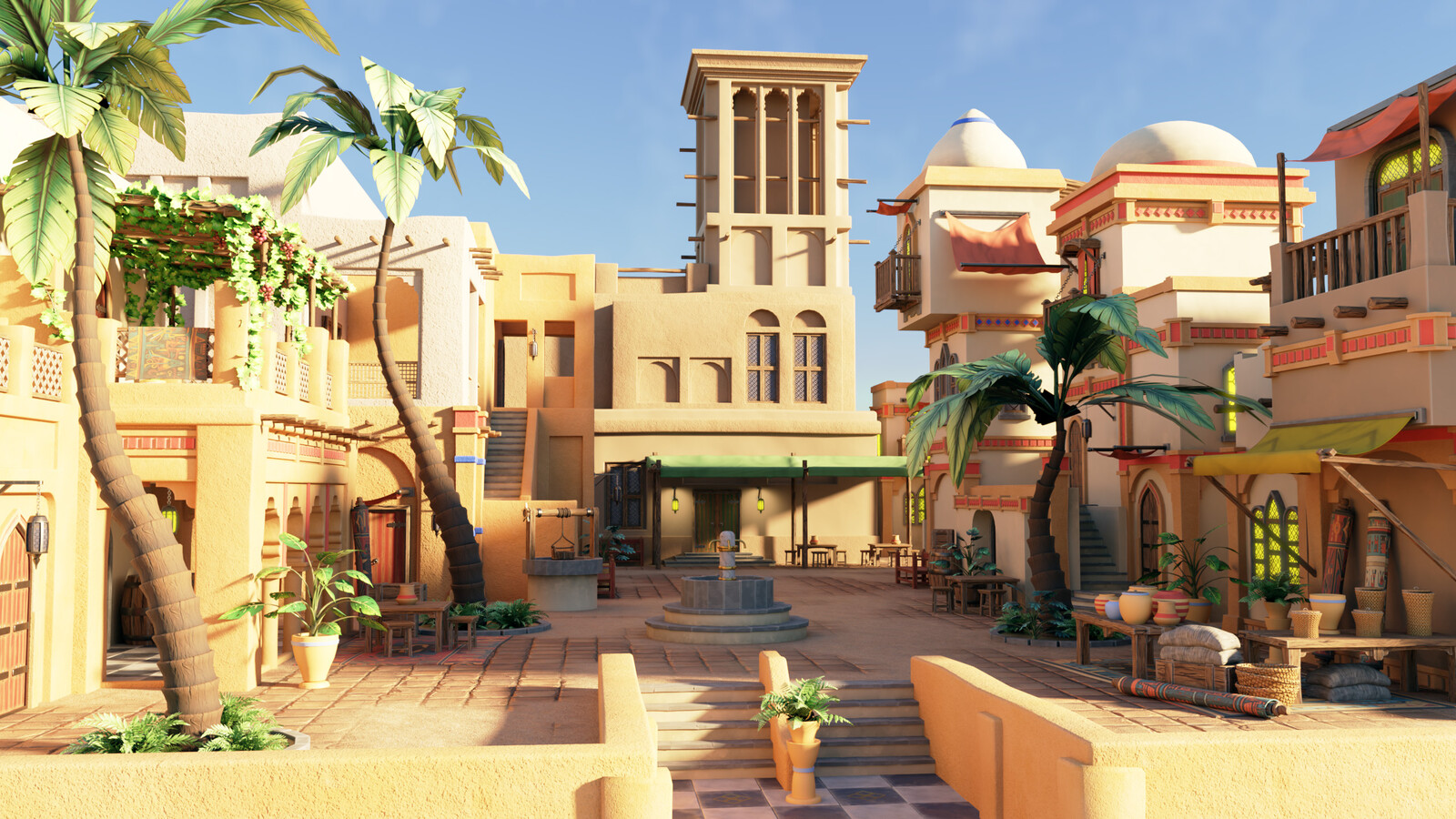 Stylized Arabian Village