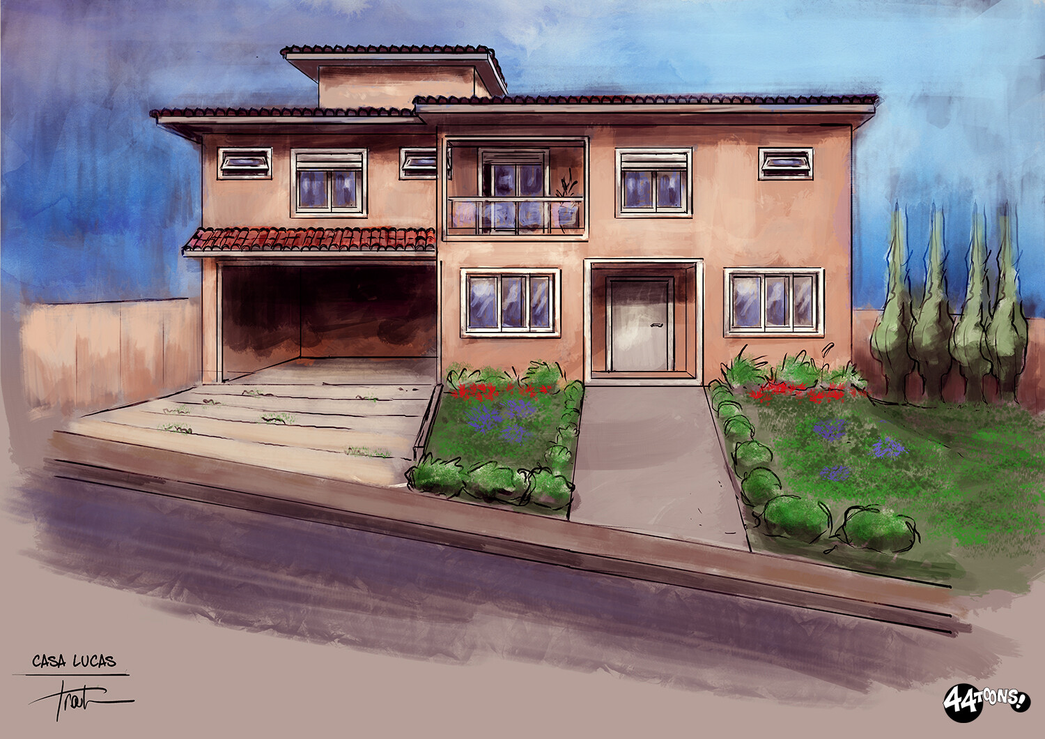 One of the supporting characters house