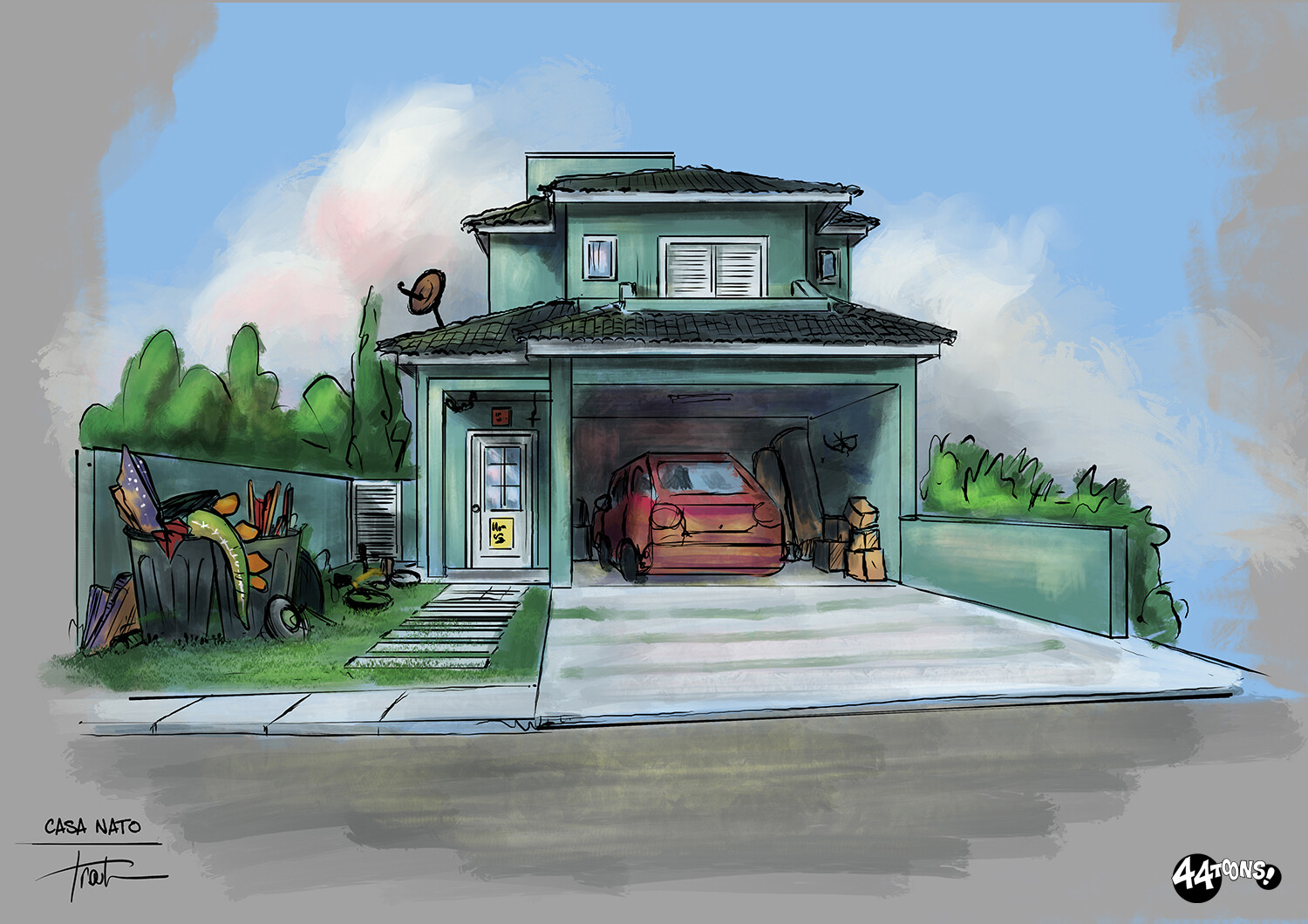 One of the supporting characters house