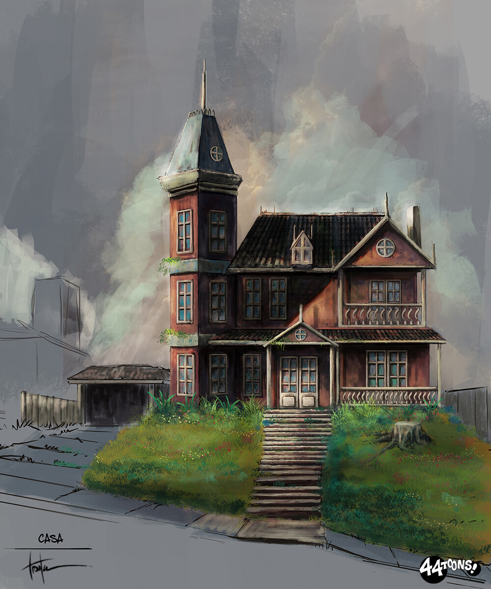 First painted version of the house