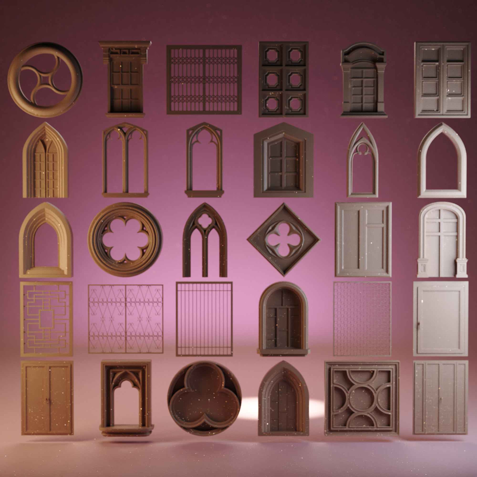 Pack of Windows, Sculpted by Yacine BRINIS Set 010