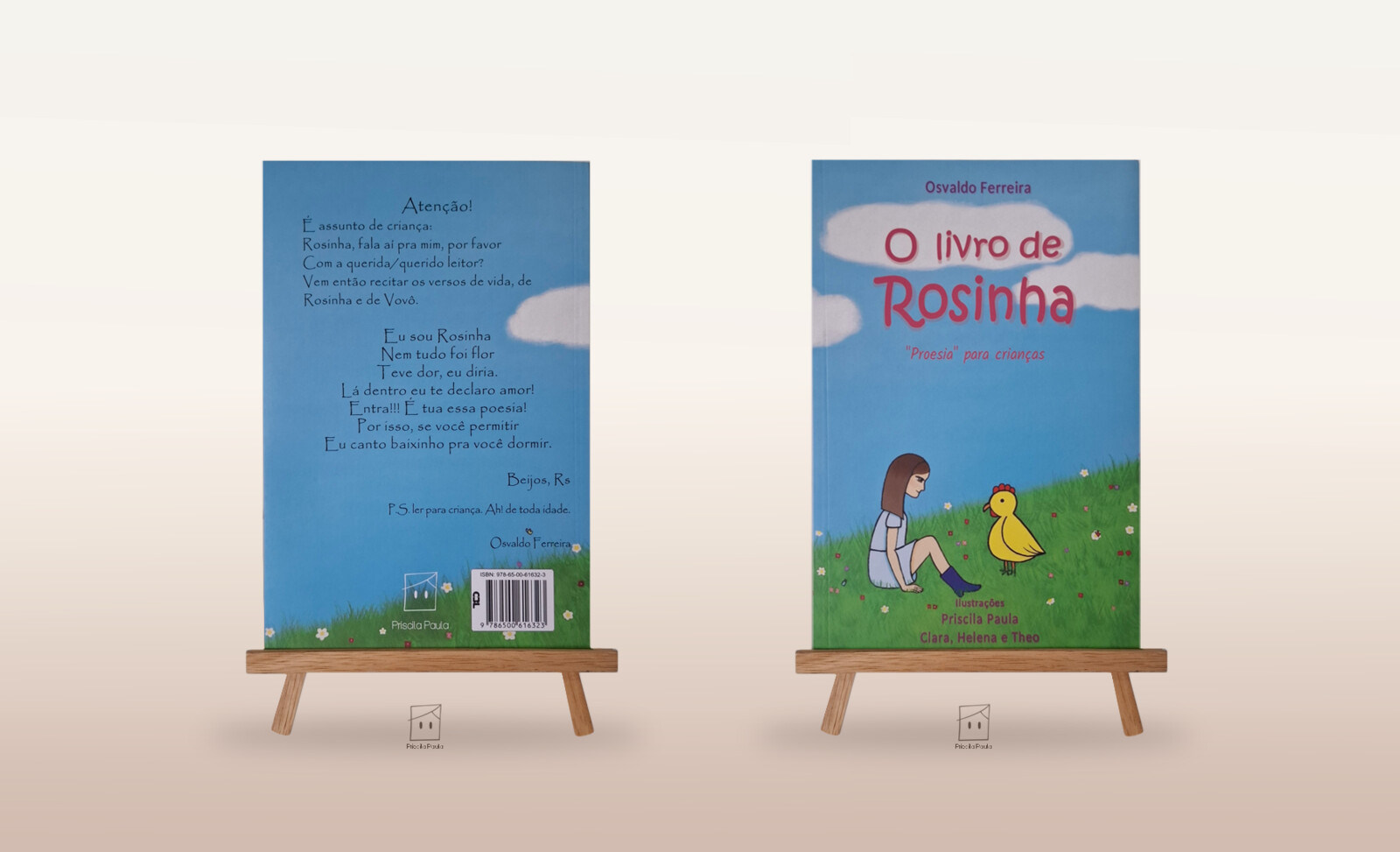 O livro de Rosinha "Proesia” para crianças (2023) - Osvaldo Ferreira, edição e ilustrações de Priscila Paula e ilustrações de netos do autor.