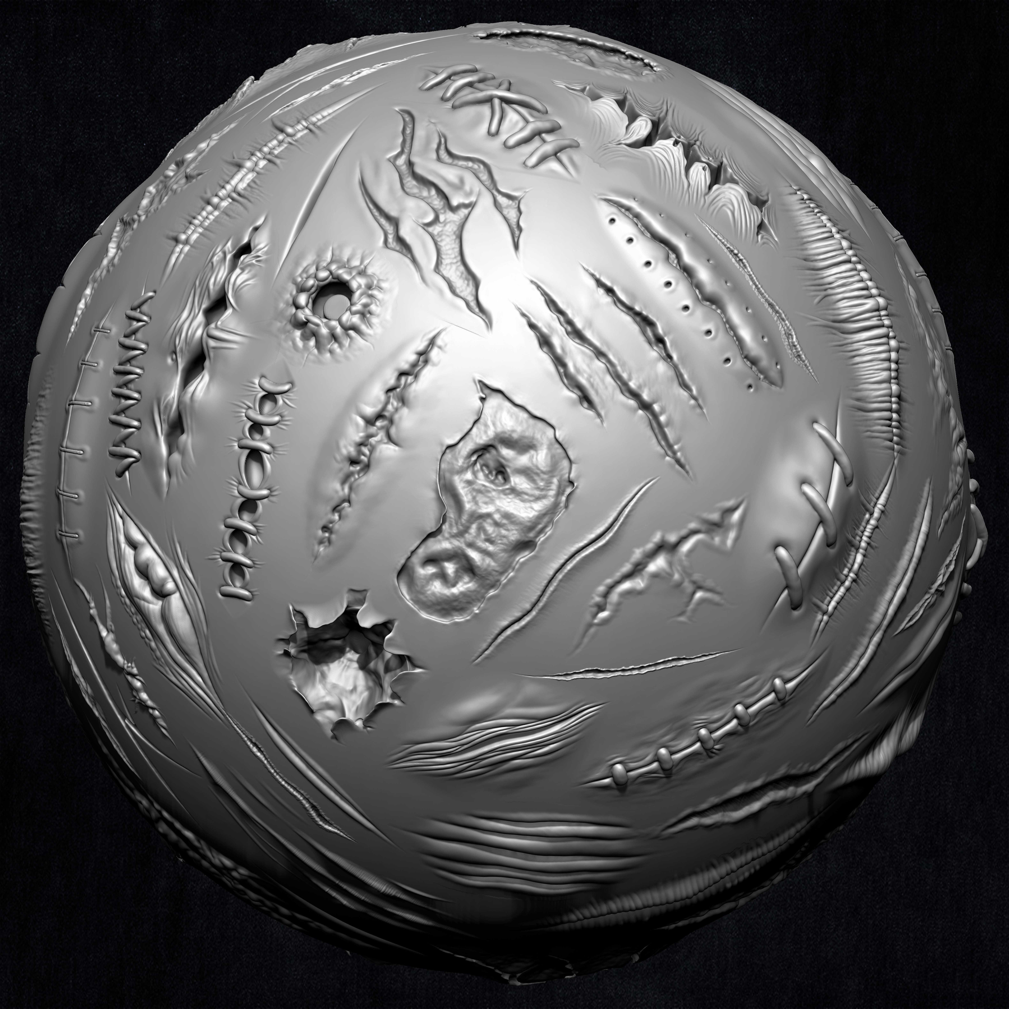 VDM Skin Scar Brushes for ZBrush Sculpted by Yacine BRINIS Set 032