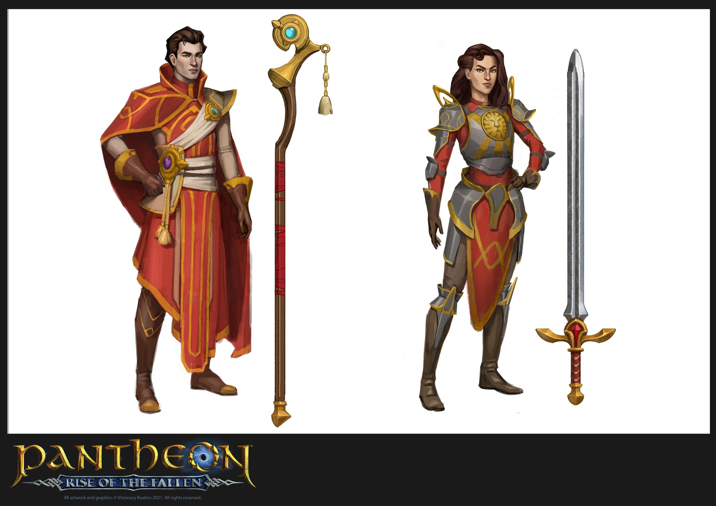 Development of the human male and female characters.