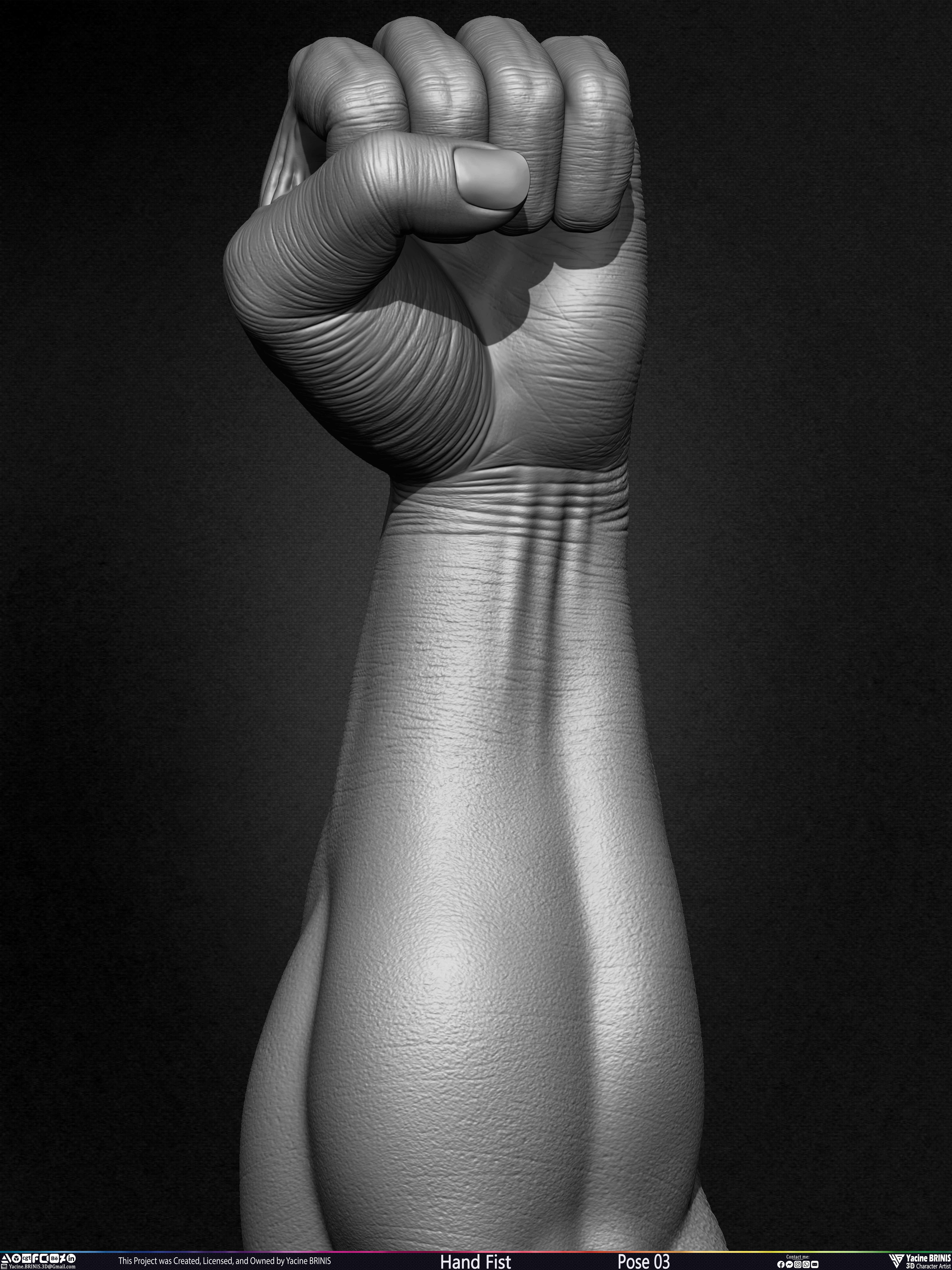 Hand Fist Arm Sculpted By Yacine BRINIS Set 011