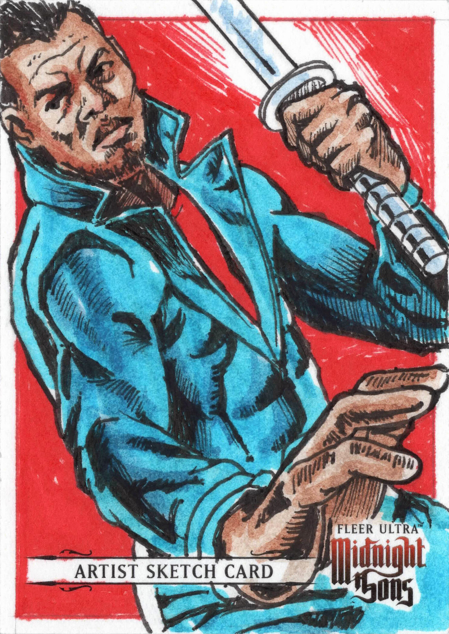 Blade 2023 Fleer Ultra Marvel Midnight Sons Sketch By Keith