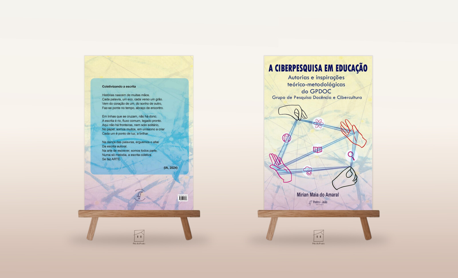 A Ciberpesquisa em educação: Autorias e inspirações teórico-metodológicas do GPDOC (Grupo de Pesquisa Docência e Cibercultura (2024) - Miran Maia do Amaral, pela Pedro e João editores, ilustrações de Priscila Paula. 217p. E-book.
