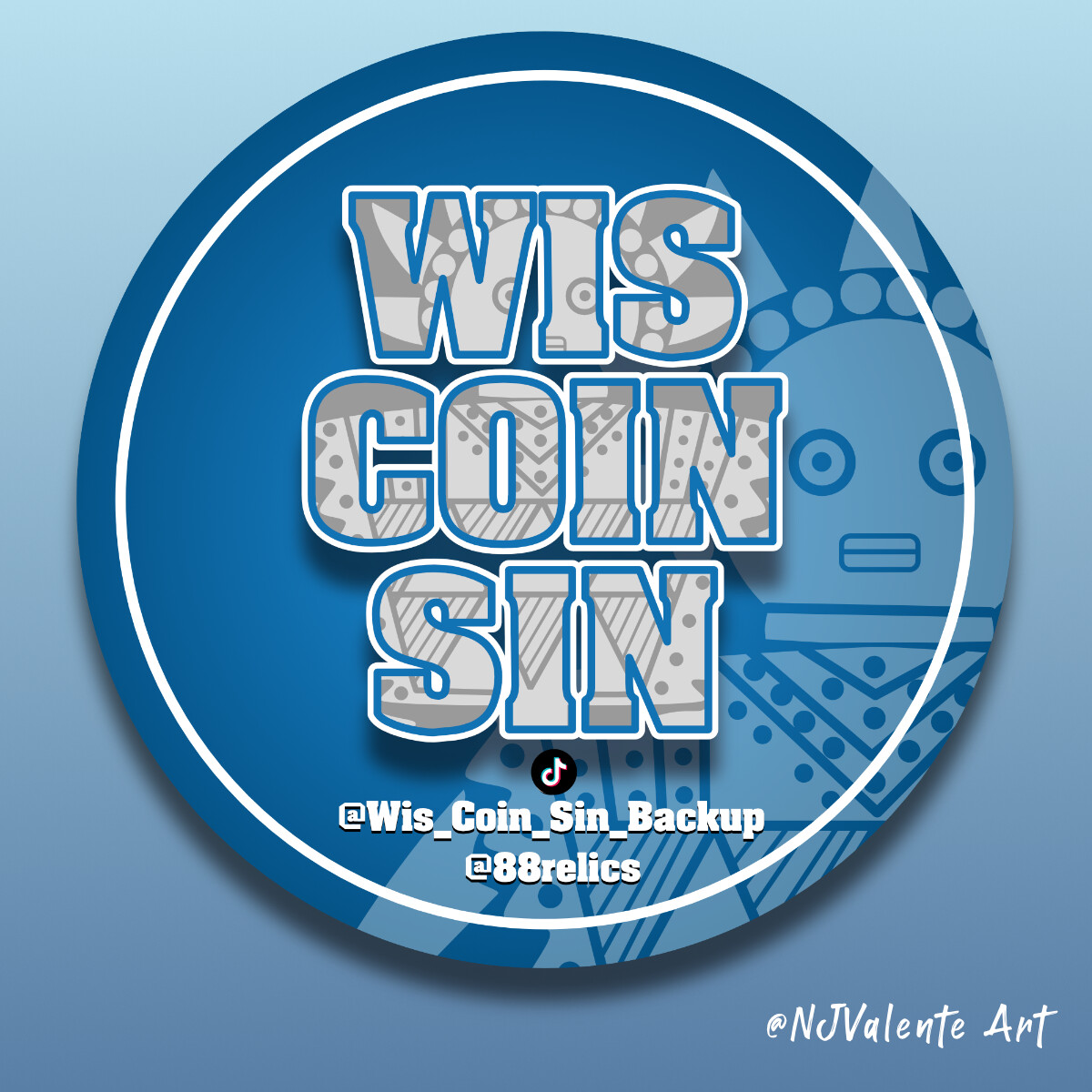 Coin logo design, done in Affinity Designer. Design 2.