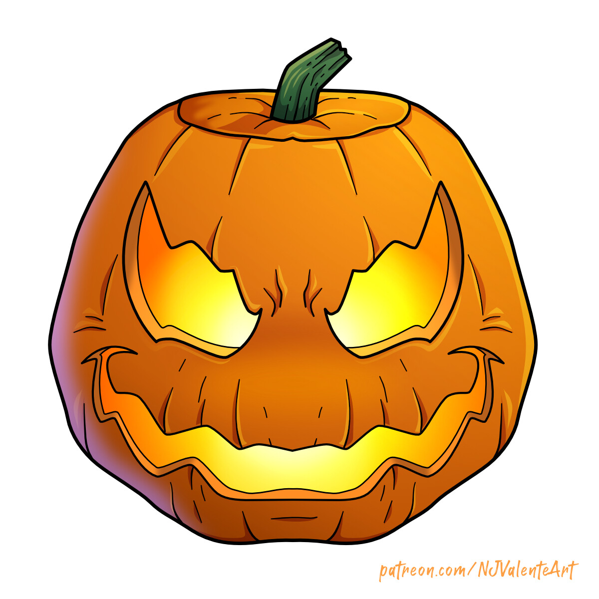 Jack O Lantern Vector Cartoon Illustration