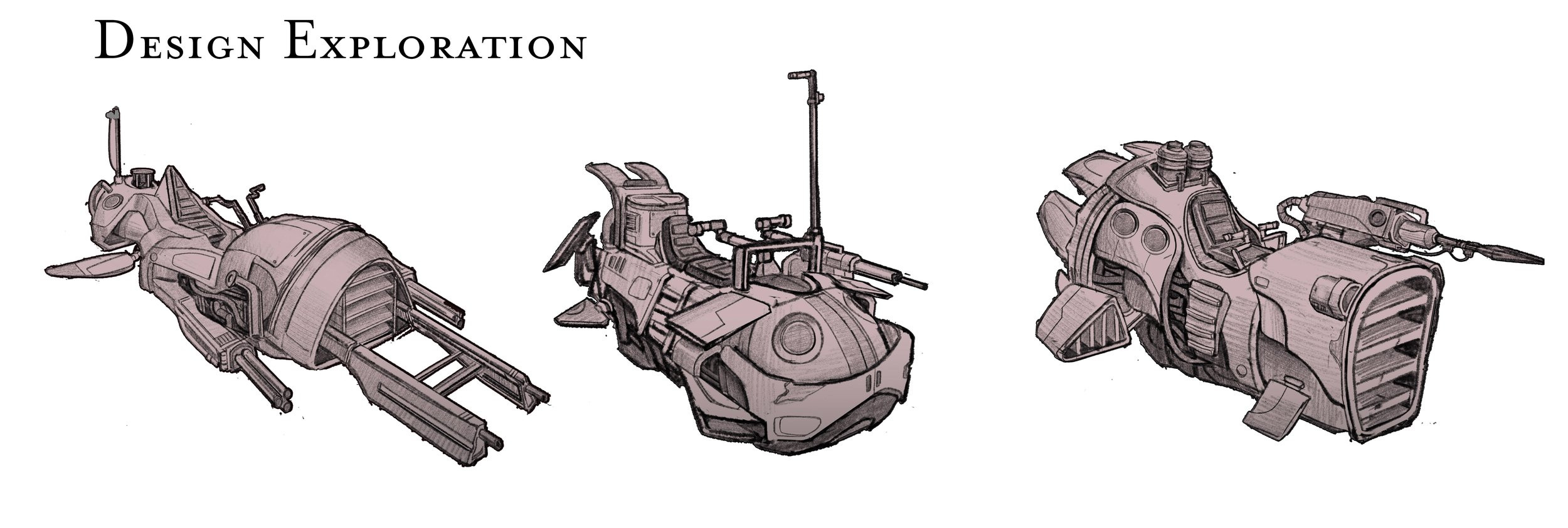 Some explorations for what became the Defector's S-II Vulture.