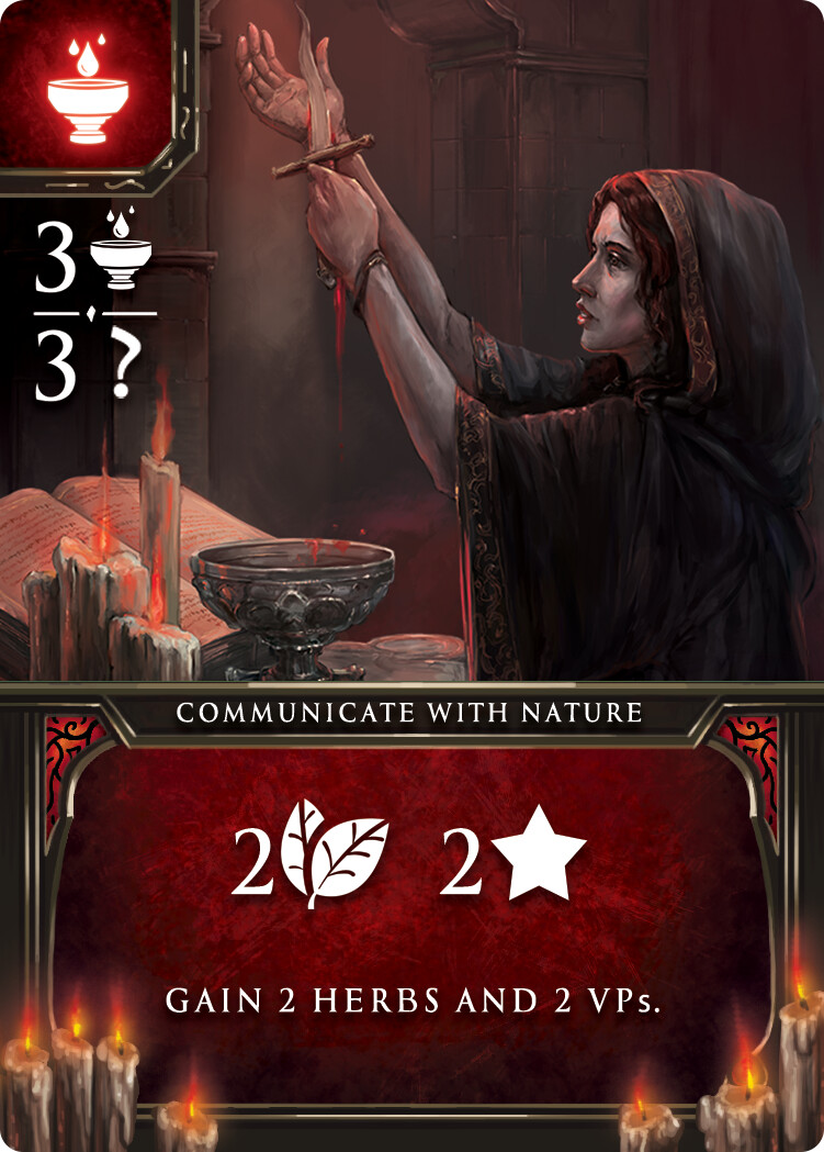 Card frame I illustrated with commissioned art