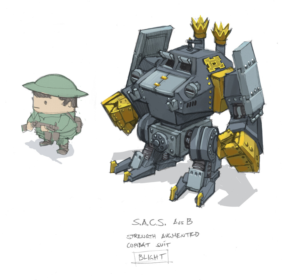 My sketch of the Blight Landkrieger.