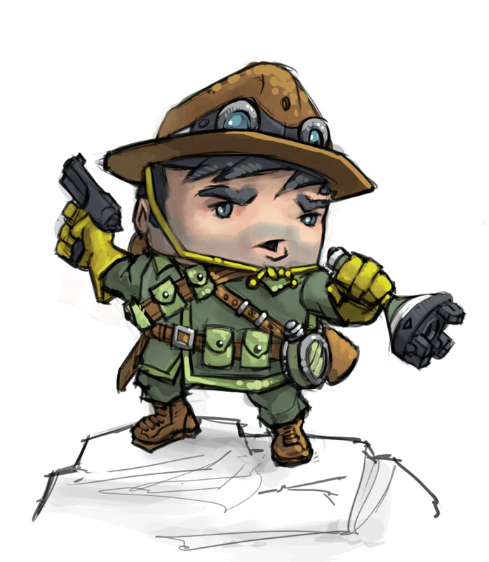I did this concept for the mountaineer as a variant figure. 