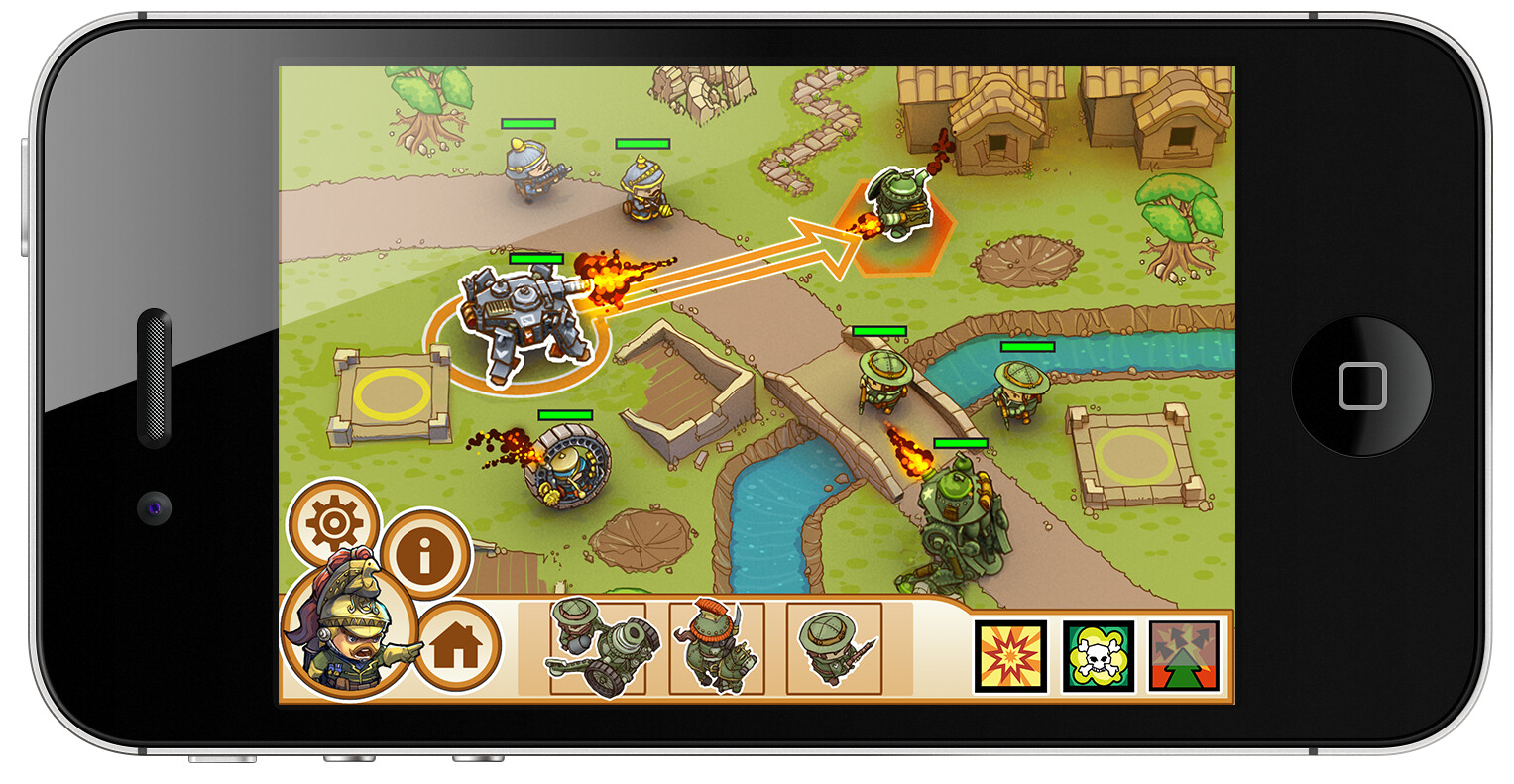 A mockup I did of a more top down game played out as a kind of tactics  game.