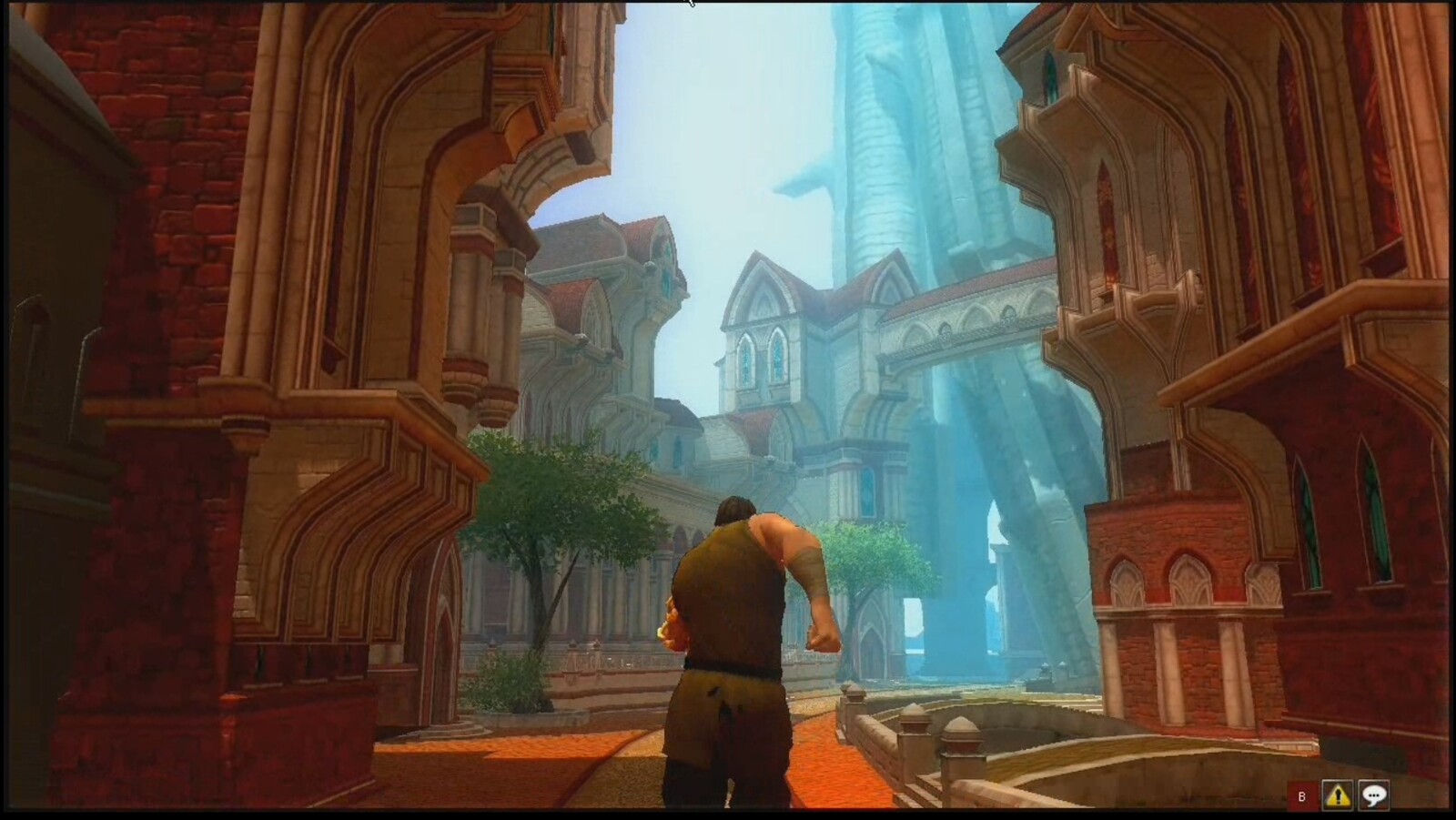 Prototype of our hero exploring the city streets. This was constantly being iterated on by our environment and character teams.