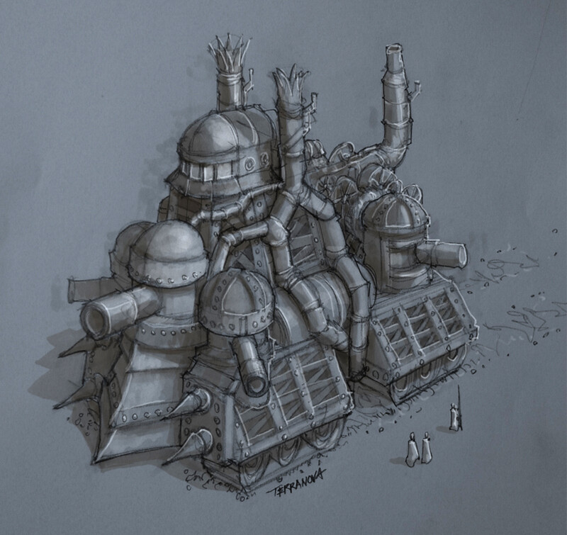 A Vinci super tank that I sketched up.